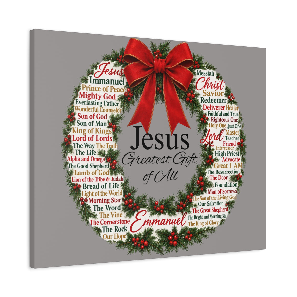 Jesus - Greatest Gift of All Canvas, Wall Art