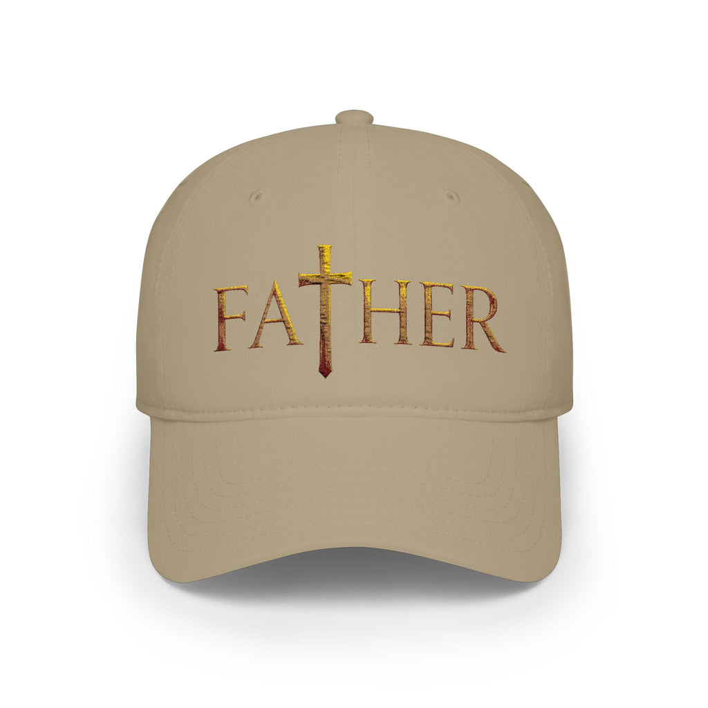 Christian Father Cross Embroidered Hat – Faith-Based Dad Cap for Godly Fathers Low Profile Baseball Cap