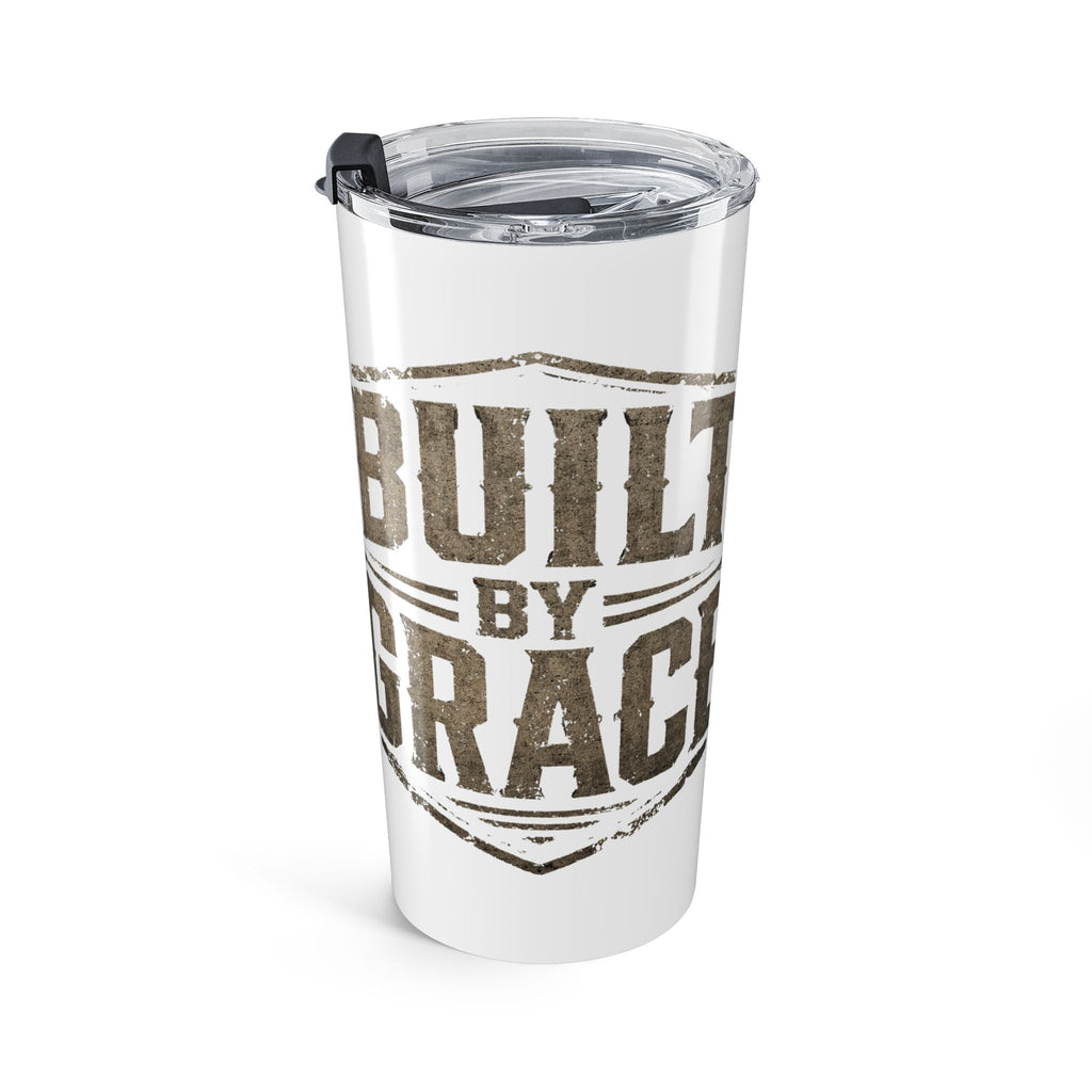 Built By Grace 20oz Christian Tumbler – Faith Based Stainless Steel Travel Tumbler 20oz