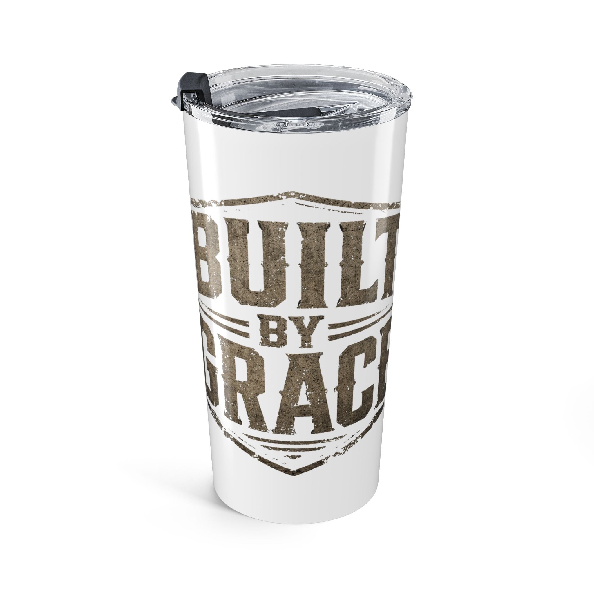 Built By Grace 20oz Christian Tumbler – Faith Based Stainless Steel Travel Tumbler 20oz