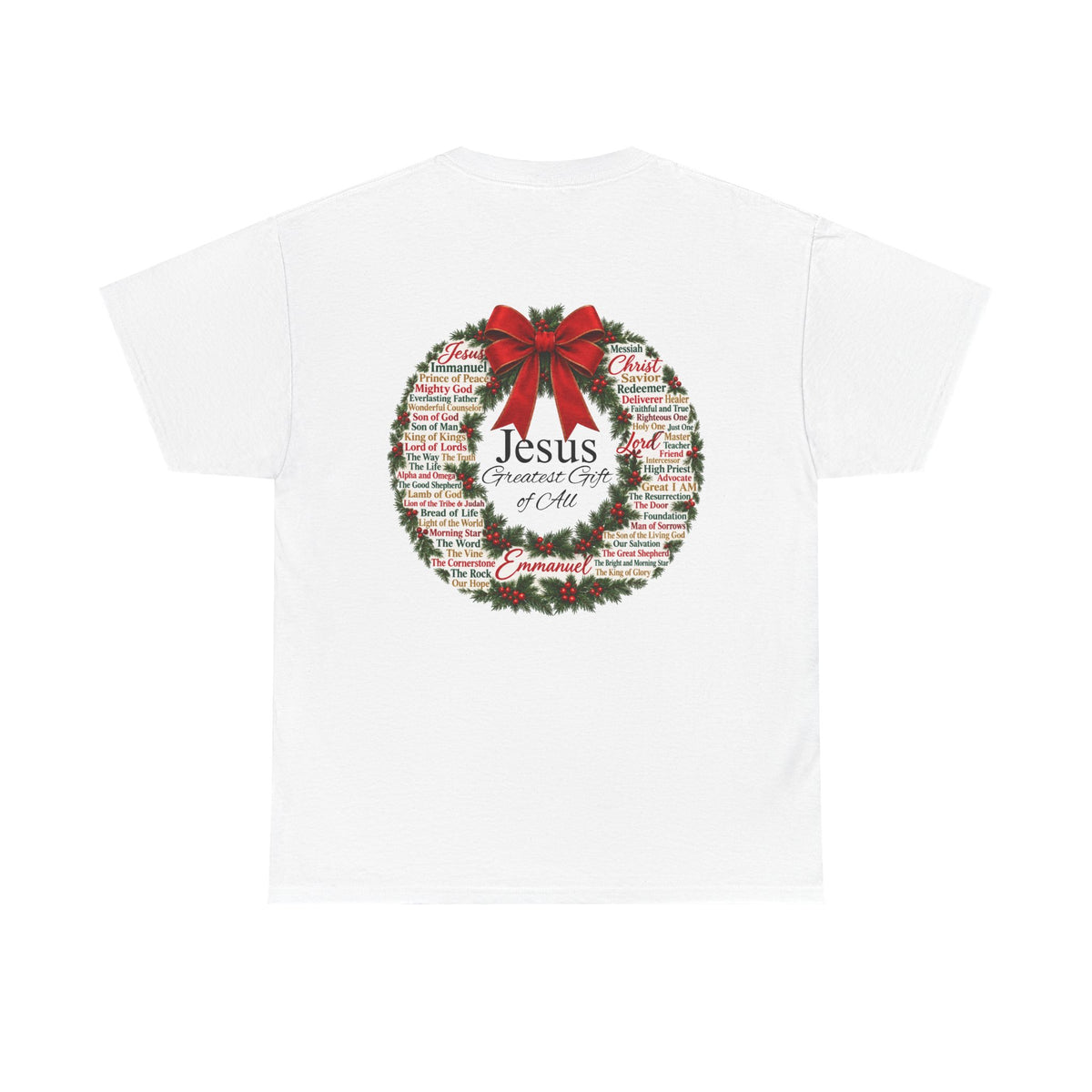 Jesus - Greatest Gift of All Christmas Wreath T-Shirt