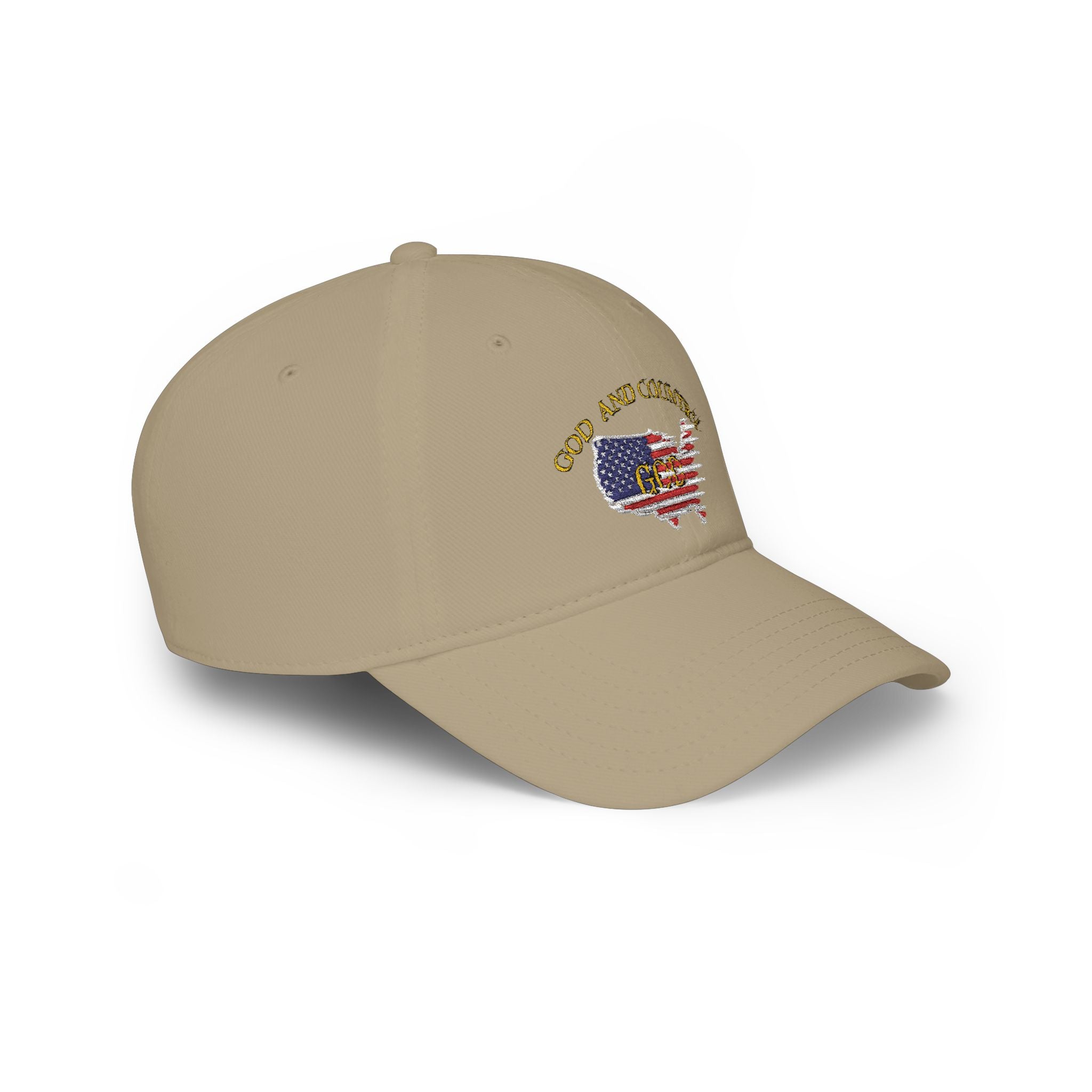 God and Country Embroidered Patriotic Christian Hat – USA Flag Faith Low Profile Baseball Cap