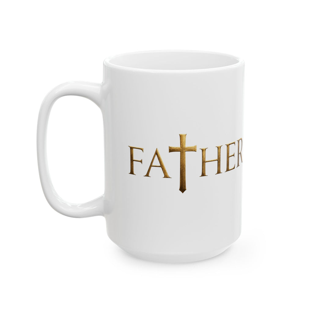 Faith Christian Cross Minimalist Inspirational Design Ceramic Mug, (11oz, 15oz)