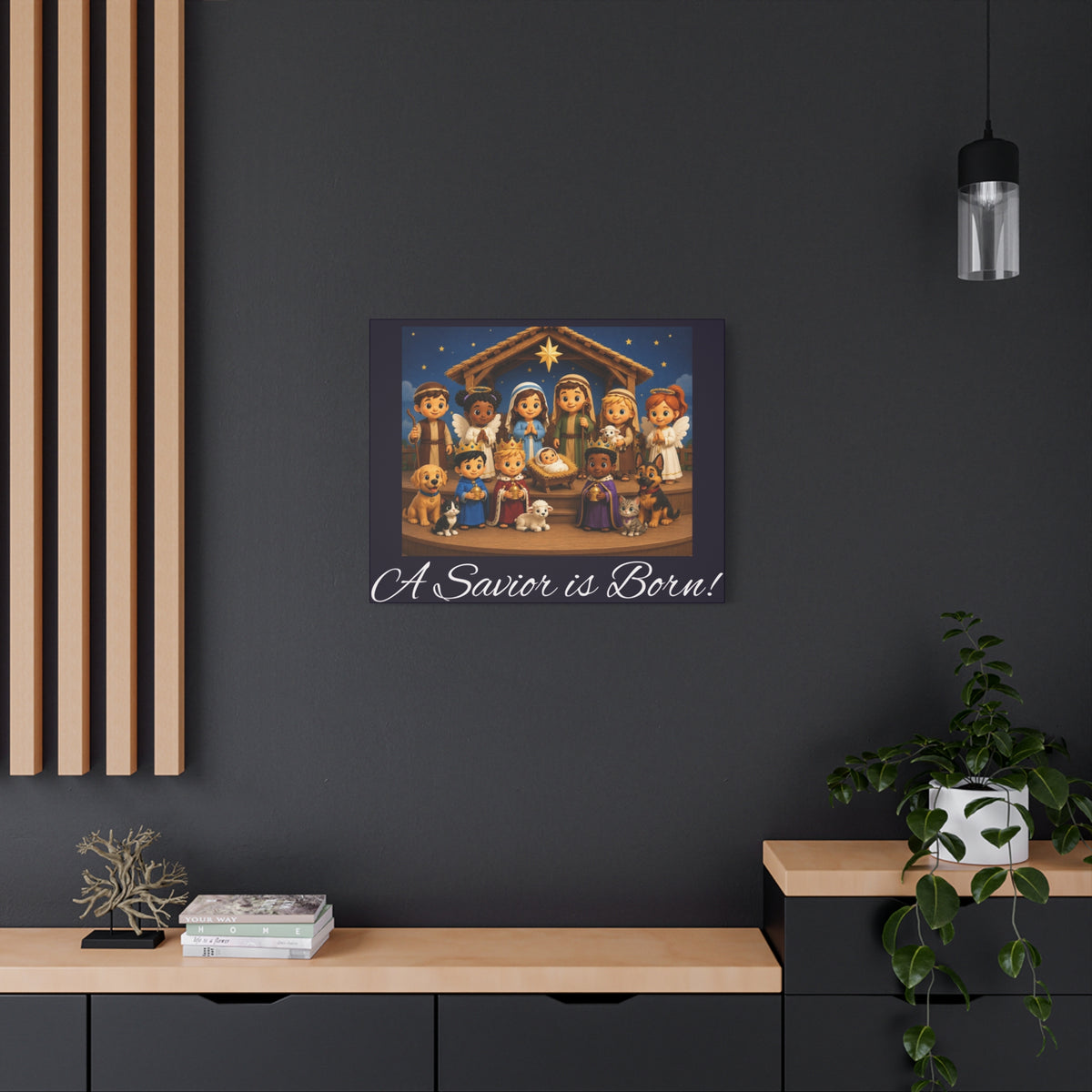 A Savior Is Born Nativity Christmas Wall Art