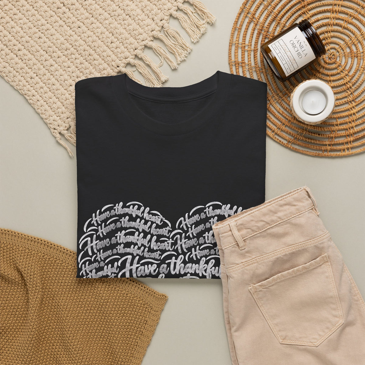 Have a Thankful Heart Christian Short Sleeve T-Shirt – 1 Thessalonians 5:18-Unisex Heavy Cotton Tee