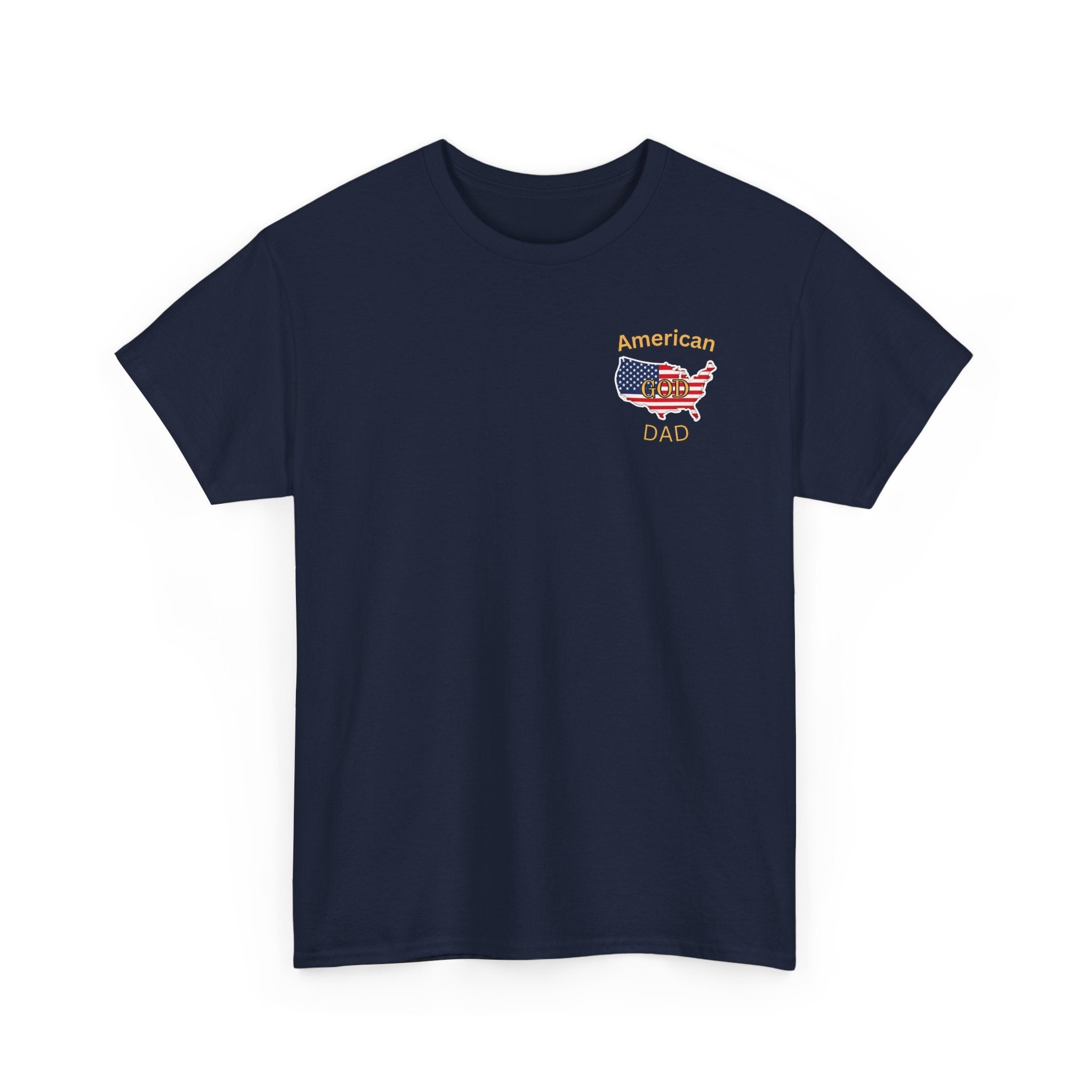 American Dad Built on Biblical Truth Patriotic Christian Unisex Heavy Cotton Tee