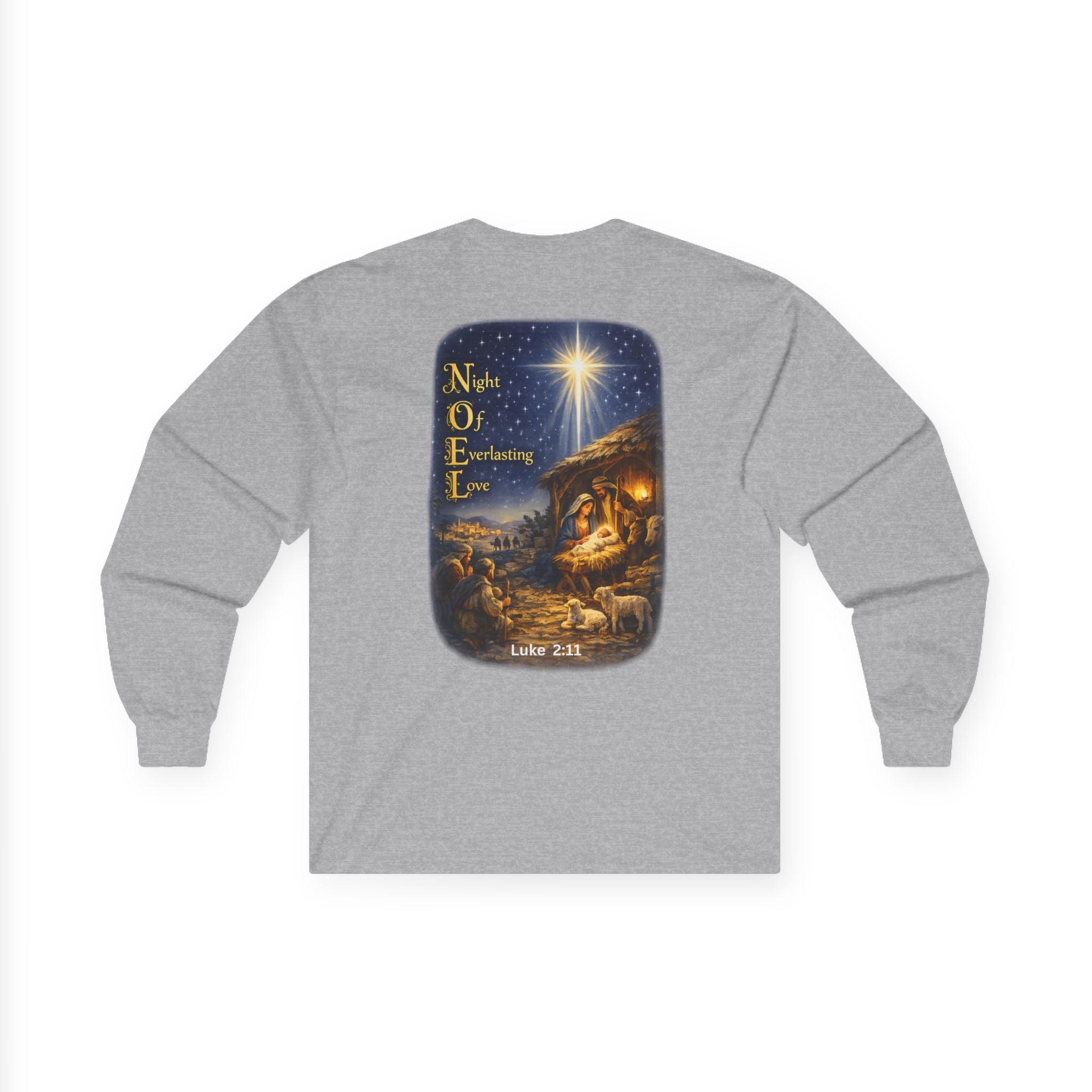 NOEL-Nativity Scene Ultra Cotton Long Sleeve Tee