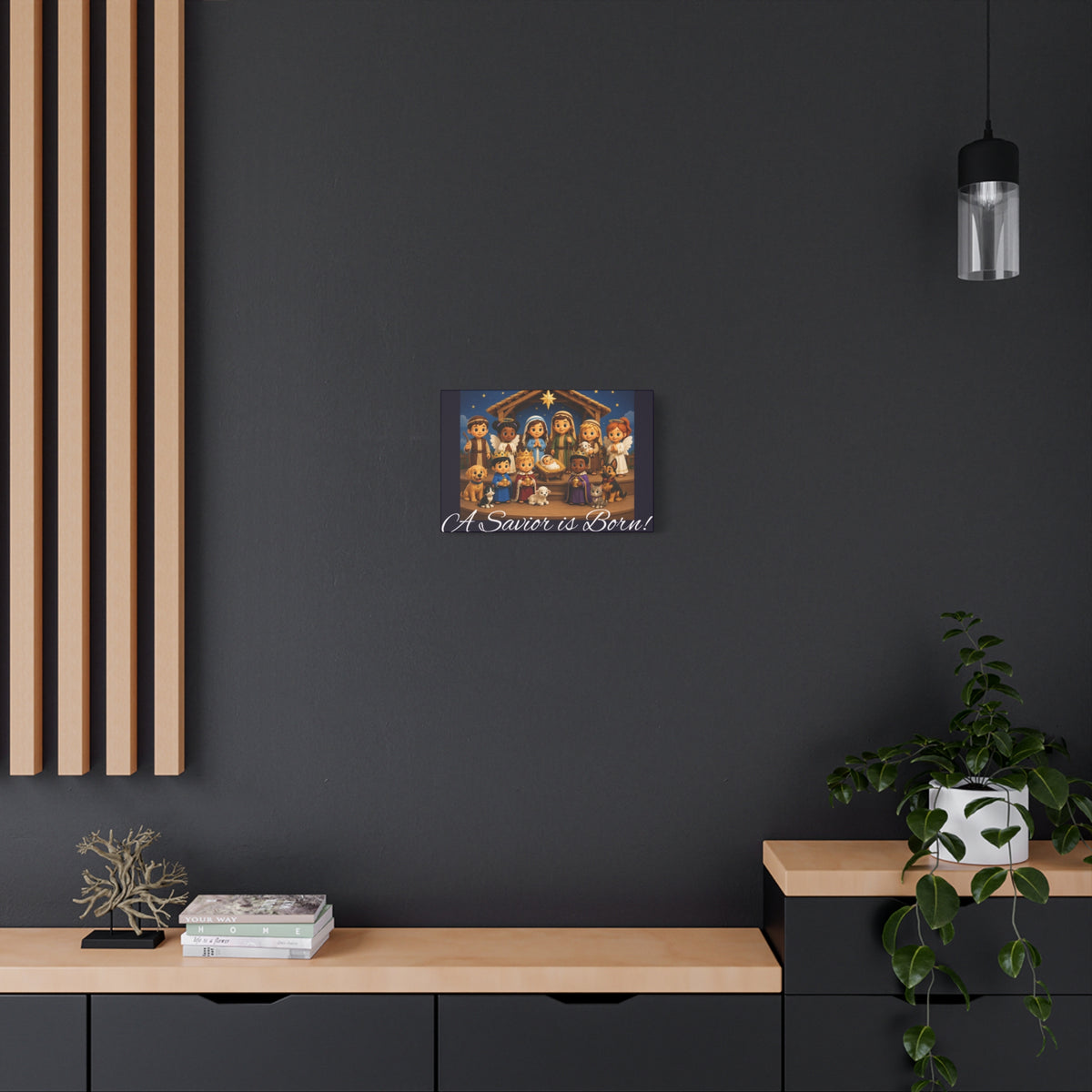 A Savior Is Born Nativity Christmas Wall Art
