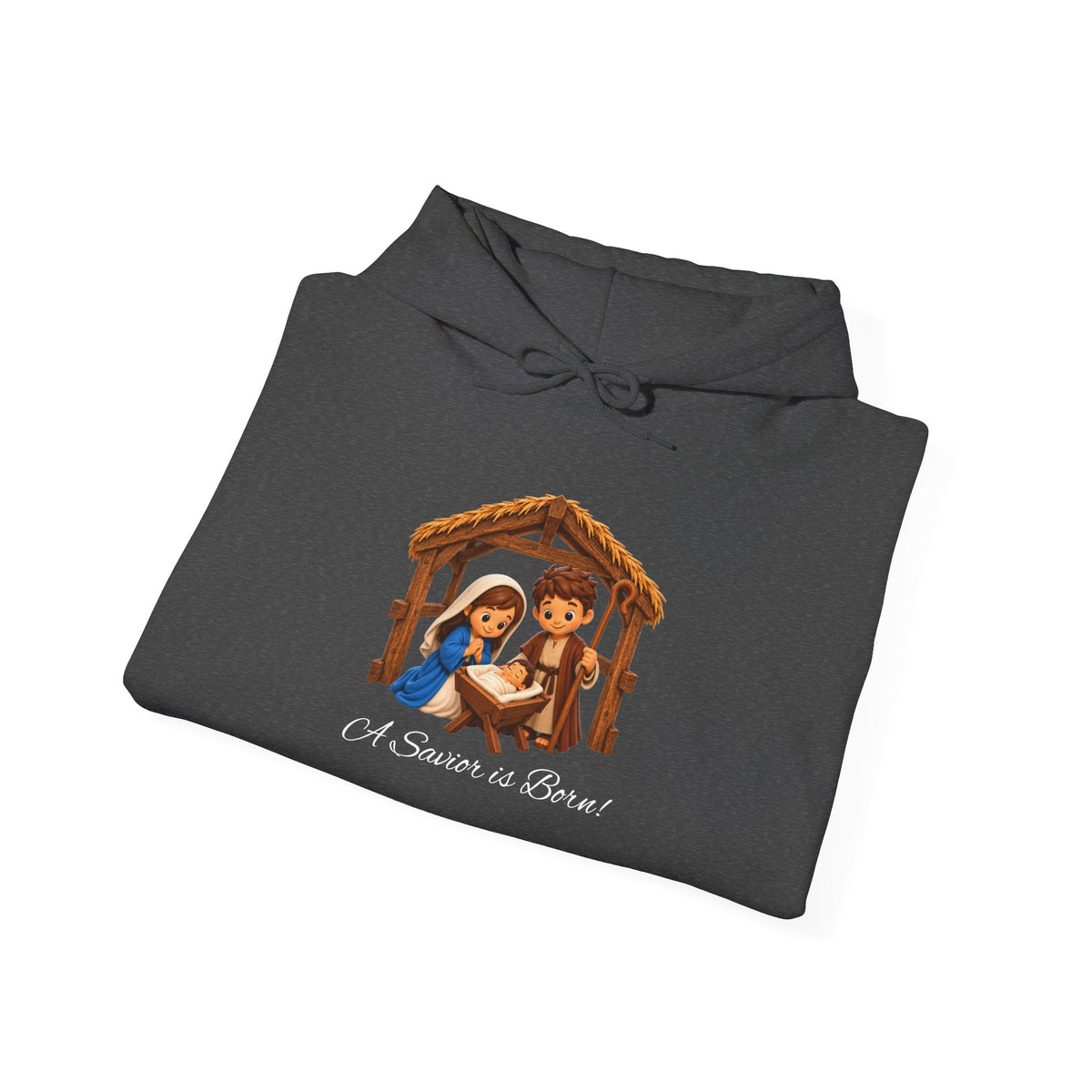 A Savior Is Born Nativity Christmas Heavy Blend™ Hooded Sweatshirt