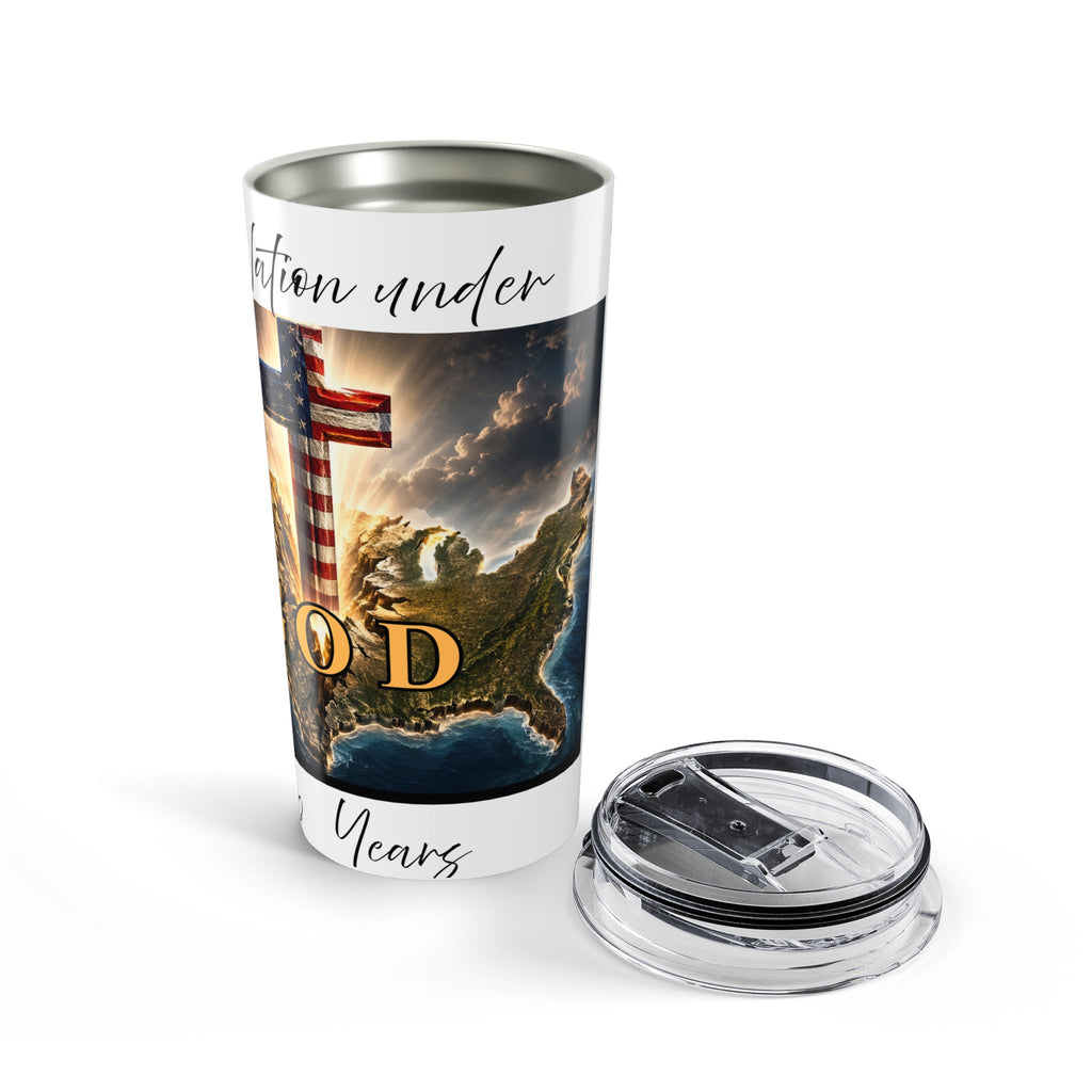One Nation Under God with a Cross in the US Tumbler 20oz
