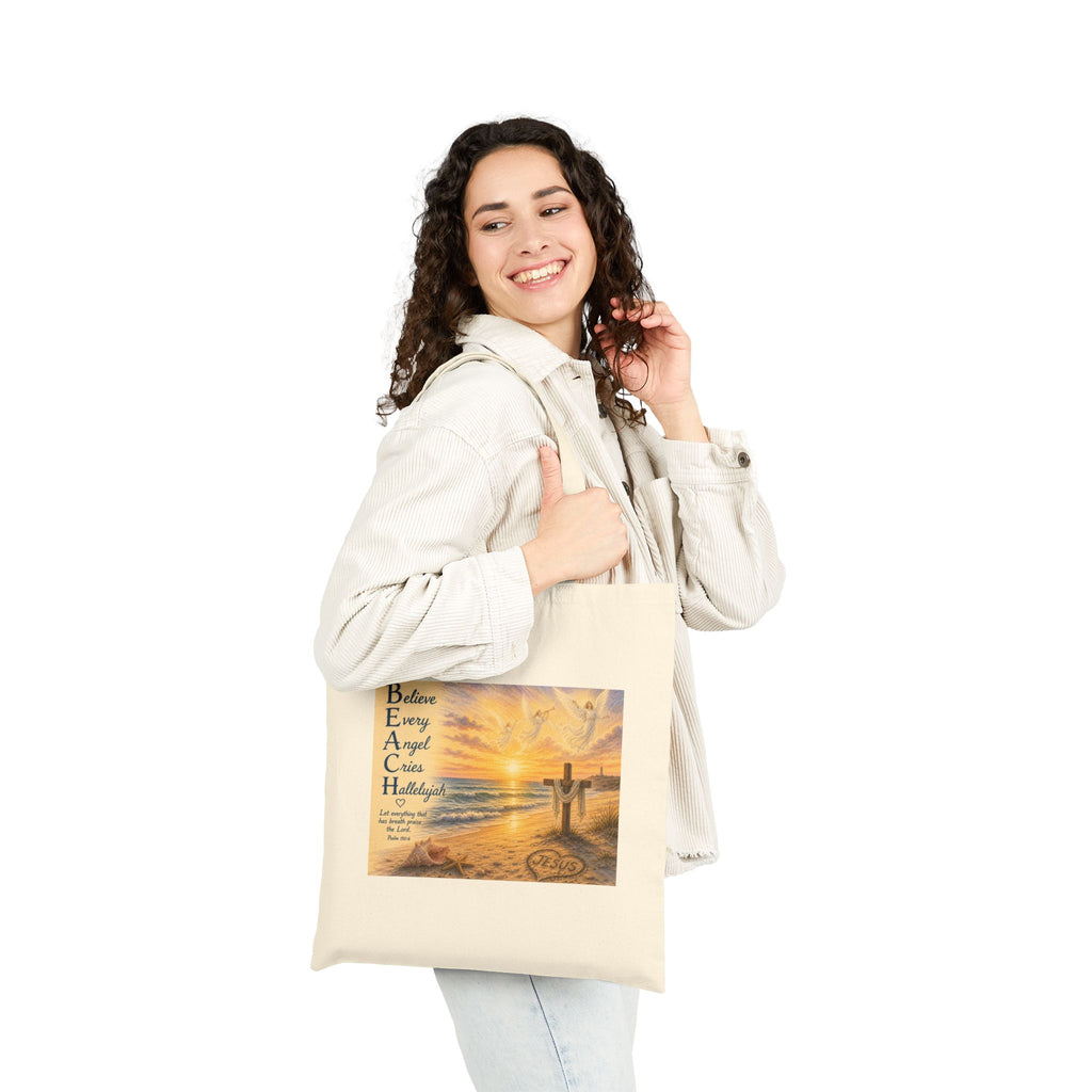 Beach Cotton Canvas Tote Bag