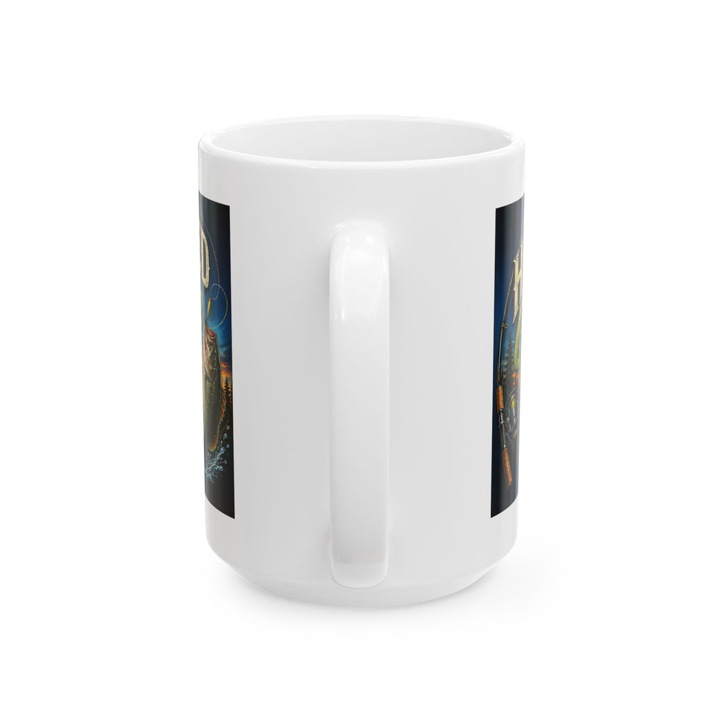 Hooked on Grace Christian Fishing Mug | Matthew 4:19 Fisher of Men Coffee Ceramic Mug, (11oz, 15oz)