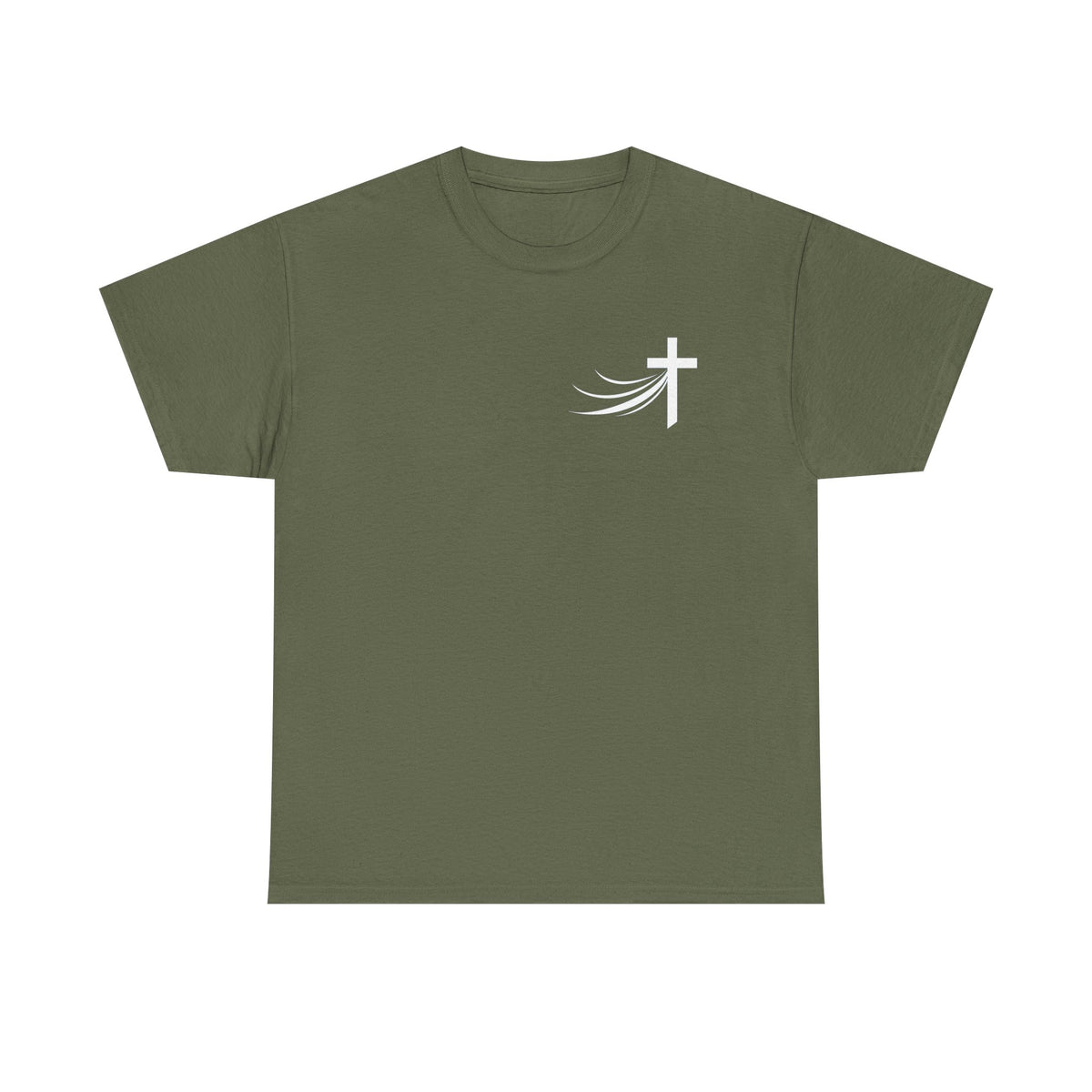 Christ Did It Christian T-Shirt – Cross & Swoosh Faith Tee