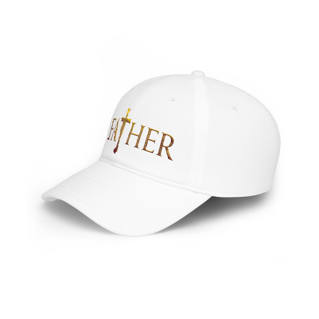 Christian Father Cross Embroidered Hat – Faith-Based Dad Cap for Godly Fathers Low Profile Baseball Cap