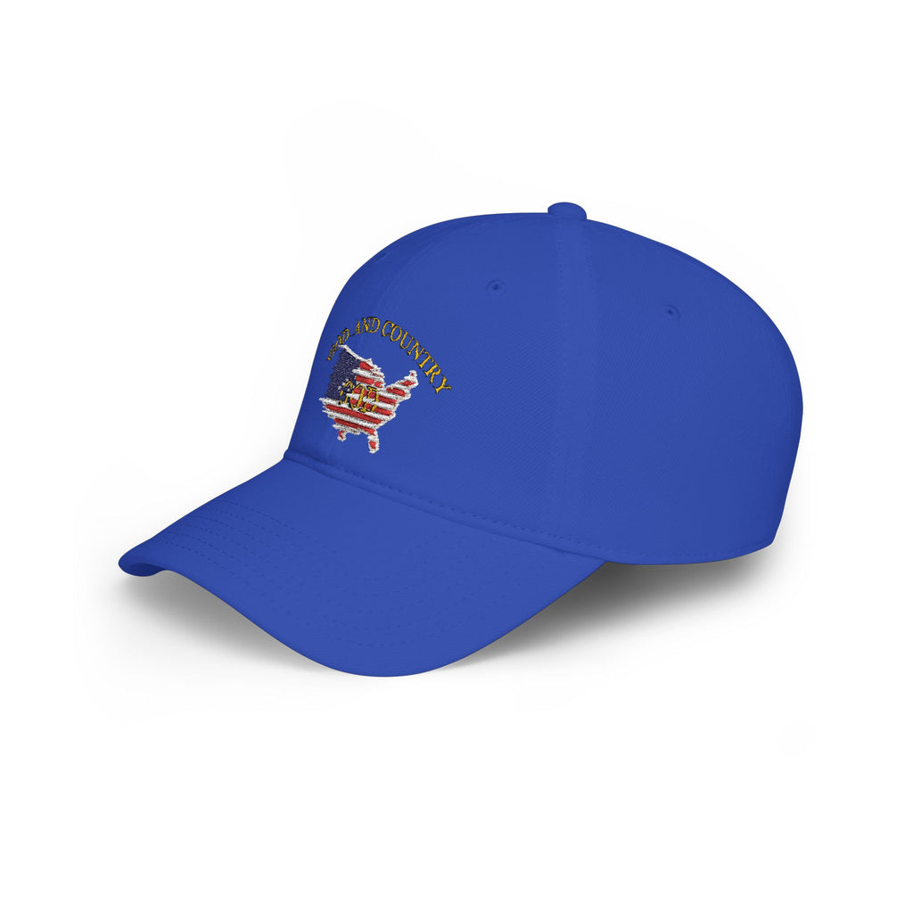 God and Country Embroidered Patriotic Christian Hat – USA Flag Faith Low Profile Baseball Cap