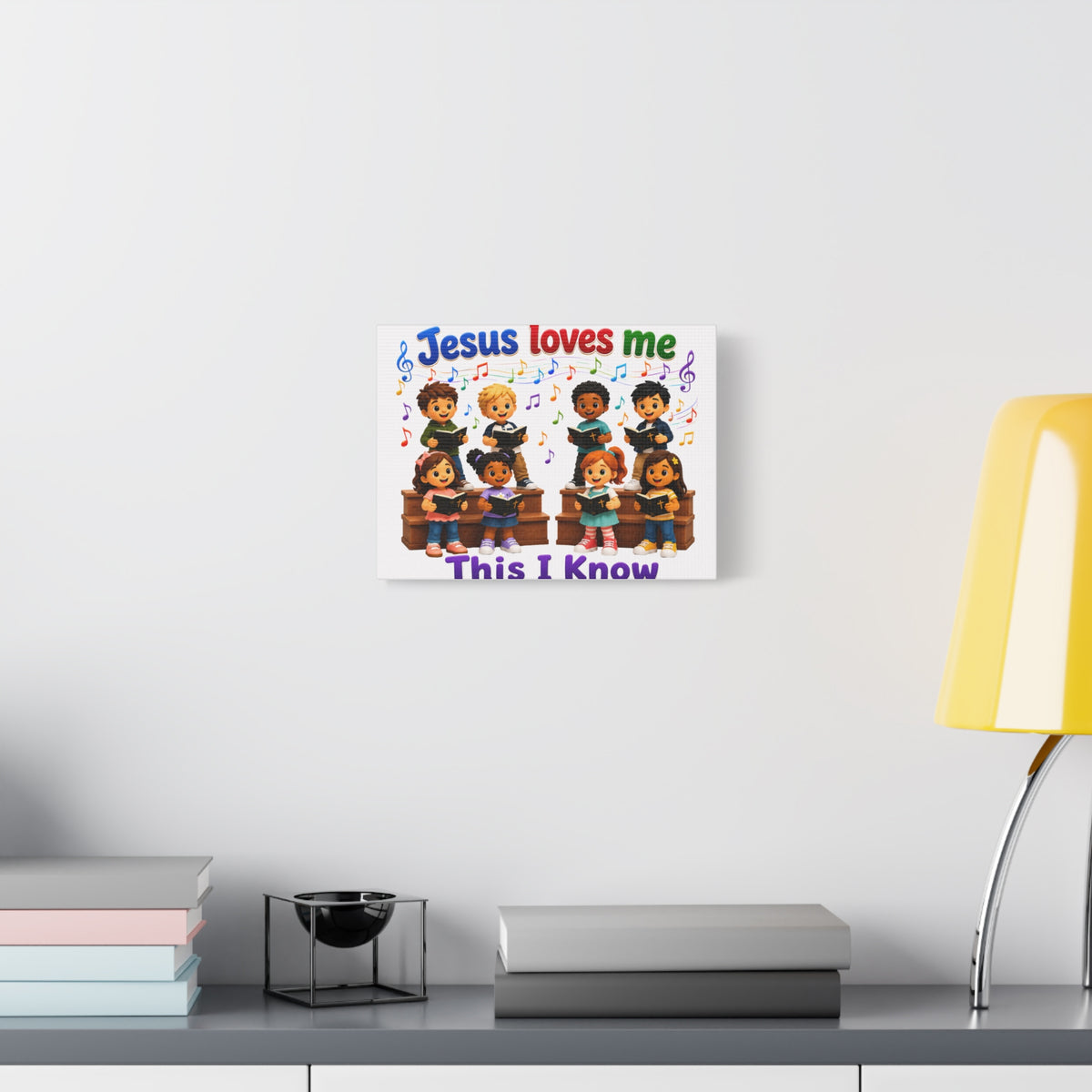 Jesus Loves Me This I Know Children's Choir Canvas Wall Art