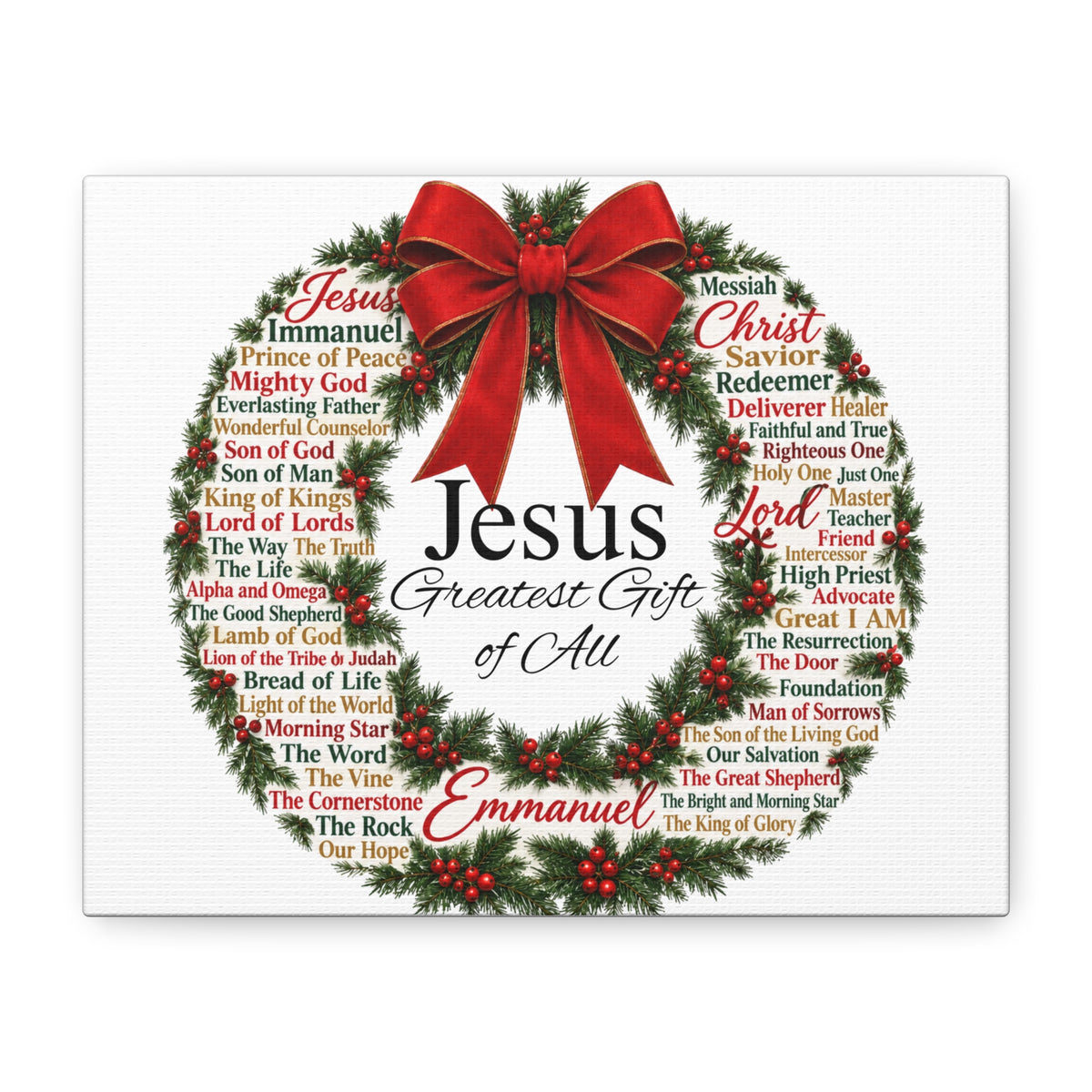 Jesus - Greatest Gift of All Canvas, Wall Art