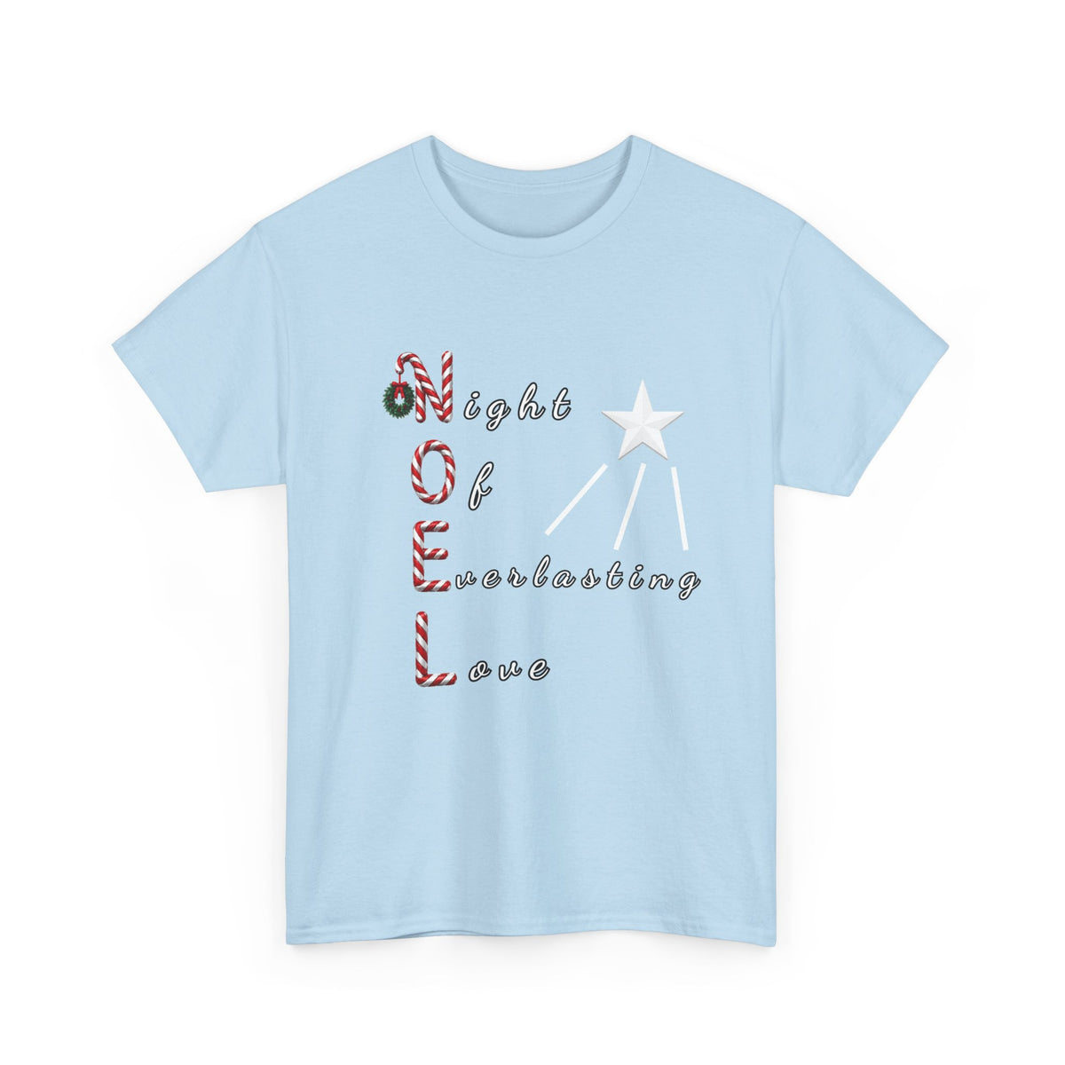 Noel – Night of Everlasting Love | Christian Christmas Heavy Cotton T-Shirt