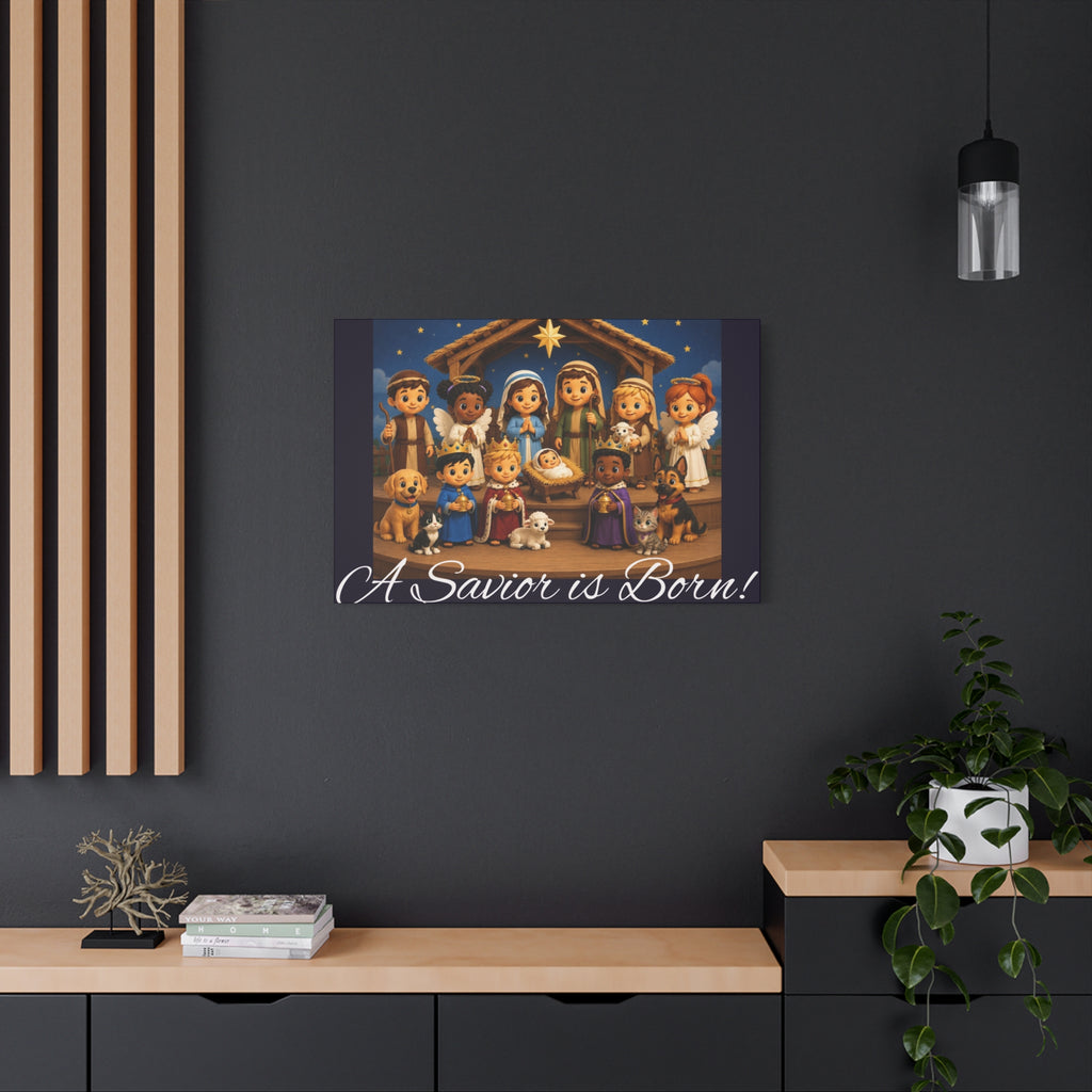A Savior Is Born Nativity Christmas Wall Art