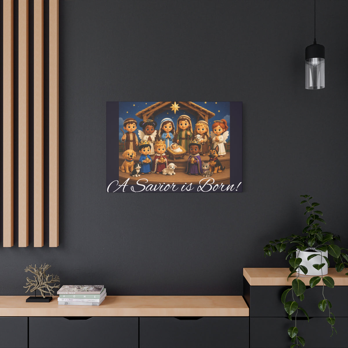 A Savior Is Born Nativity Christmas Wall Art