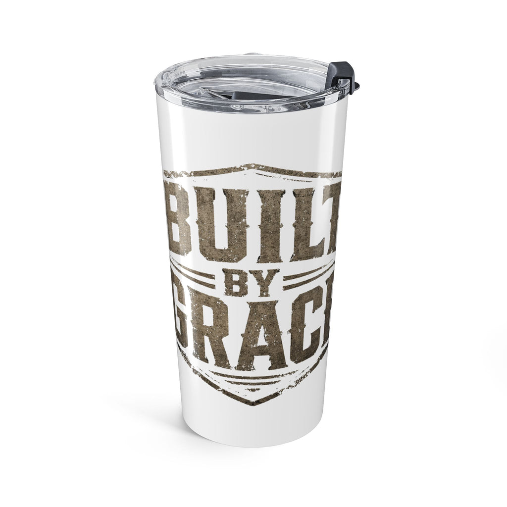 Built By Grace 20oz Christian Tumbler – Faith Based Stainless Steel Travel Tumbler 20oz