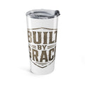 Built By Grace 20oz Christian Tumbler – Faith Based Stainless Steel Travel Tumbler 20oz