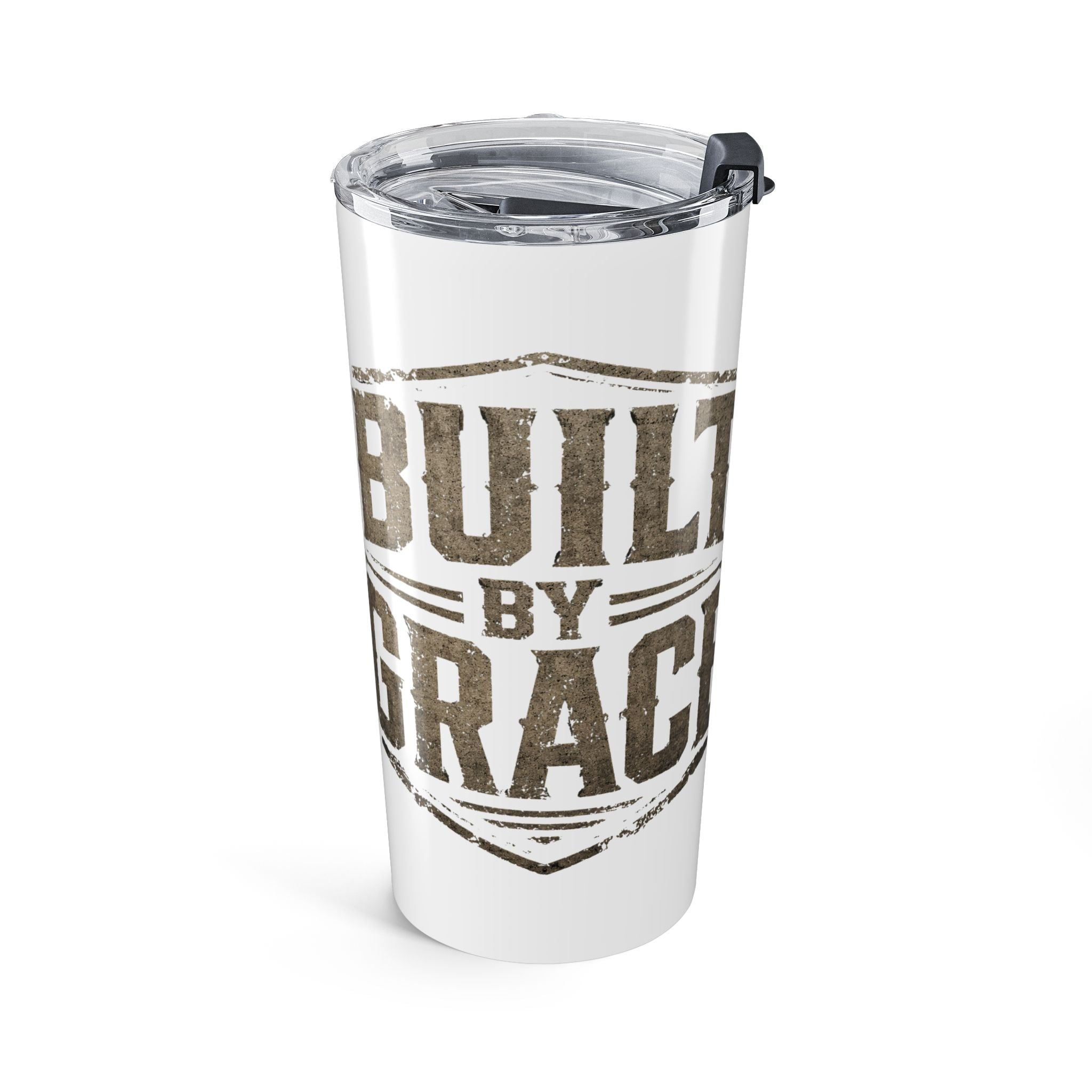 Built By Grace 20oz Christian Tumbler – Faith Based Stainless Steel Travel Tumbler 20oz