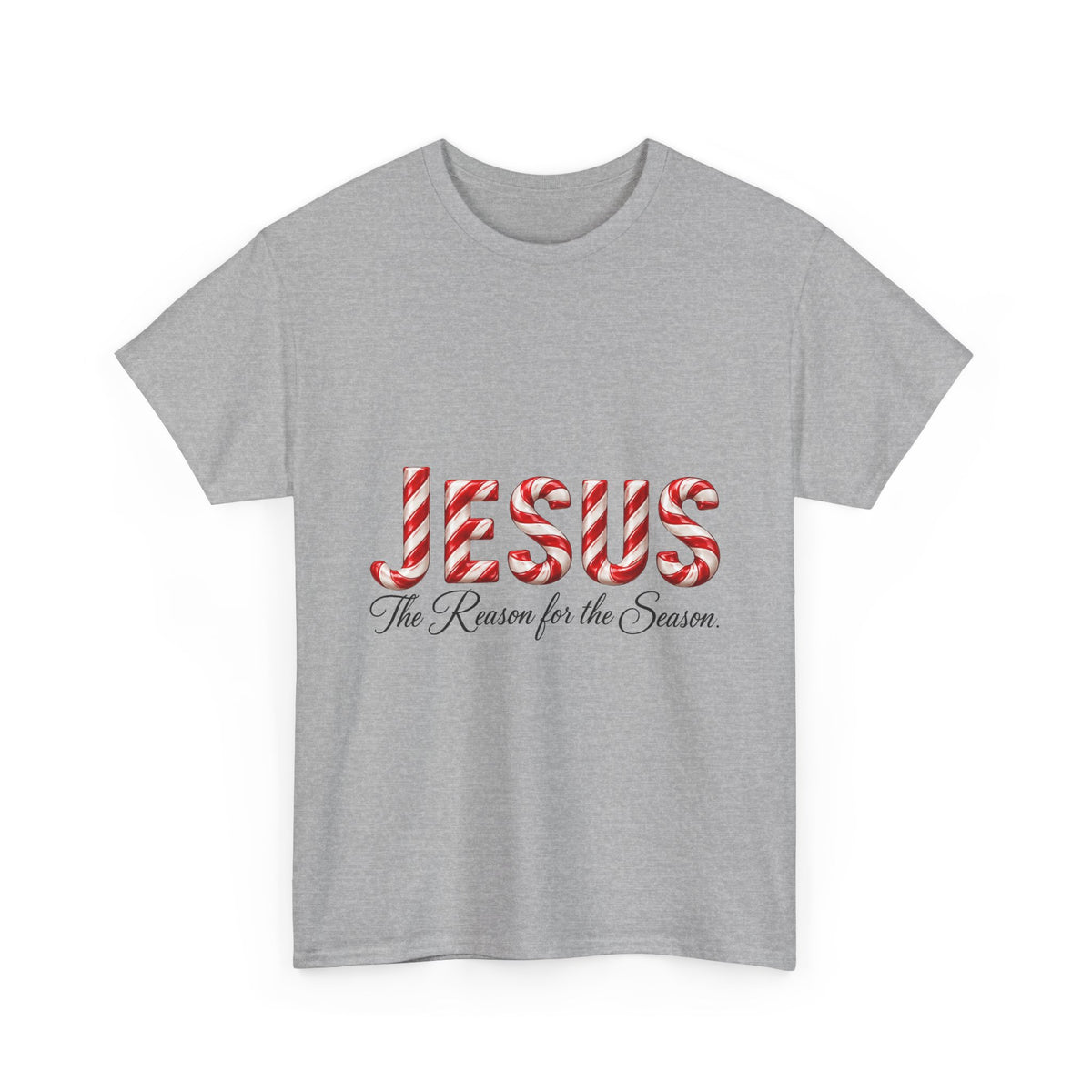Jesus – The Reason for the Season Christmas T-Shirt | Christian Holiday Unisex Heavy Cotton Tee