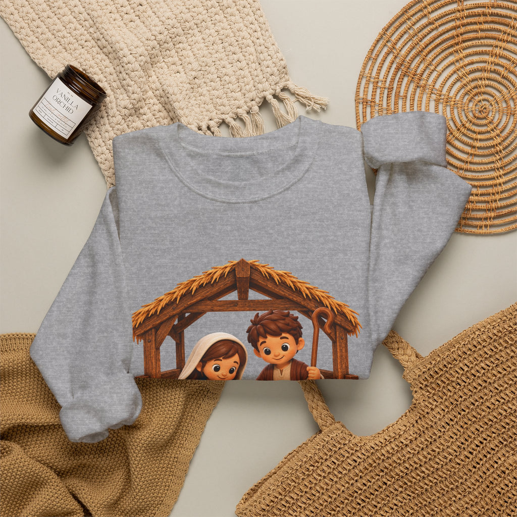 A Savior Is Born Nativity Christmas Heavy Blend™ Crewneck Sweatshirt