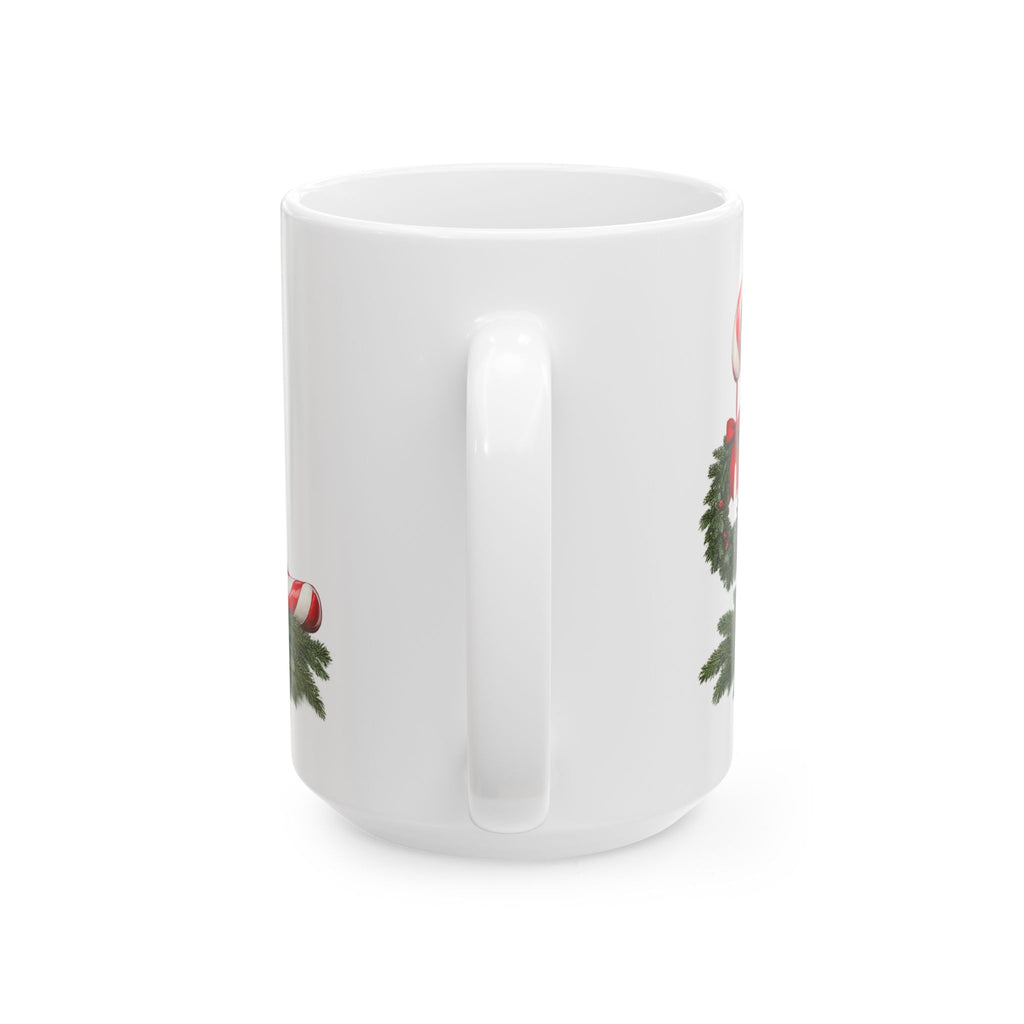 NOEL Candy Cane Christmas Mug – Festive Holiday Coffee Ceramic Mug, (11oz, 15oz)