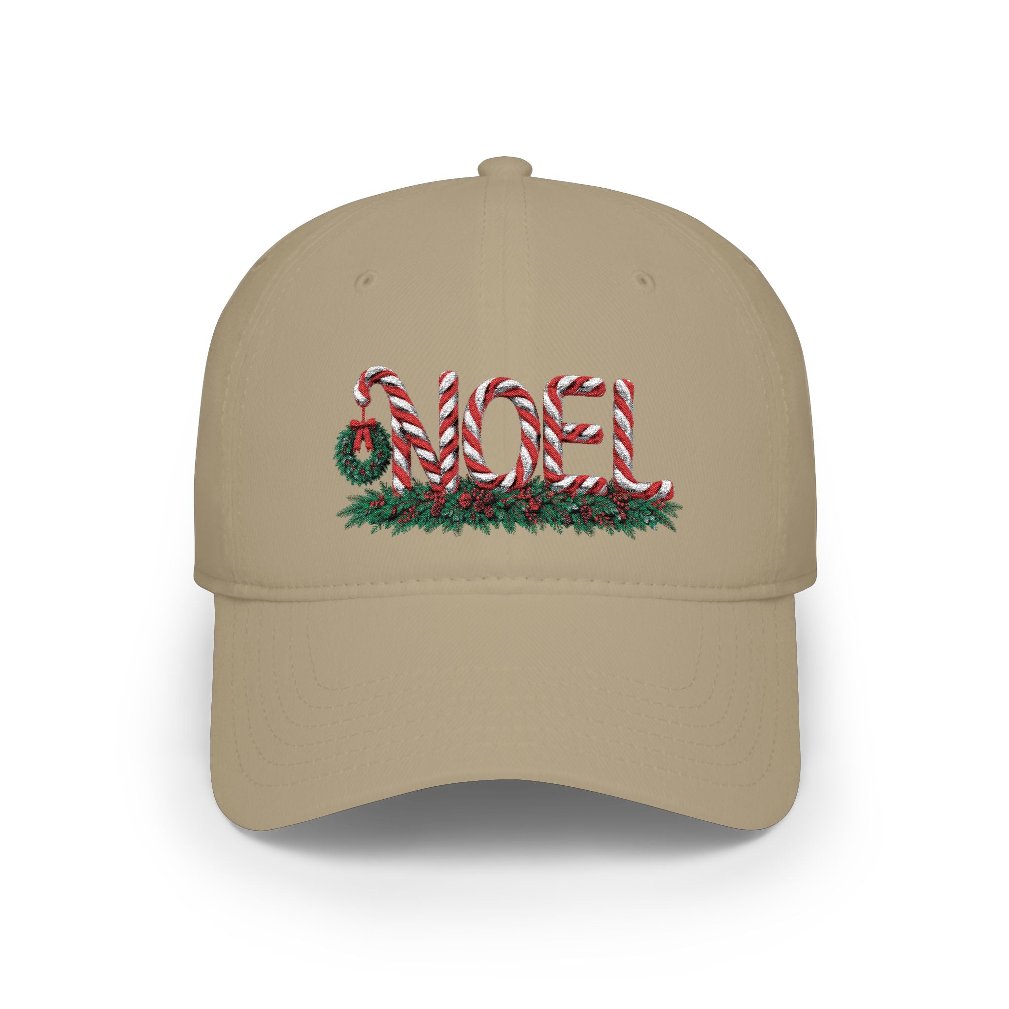 Noel Candy Cane Embroidered Christmas Hat – Festive Holiday Cap for Winter Gatherings Low Profile Baseball Cap
