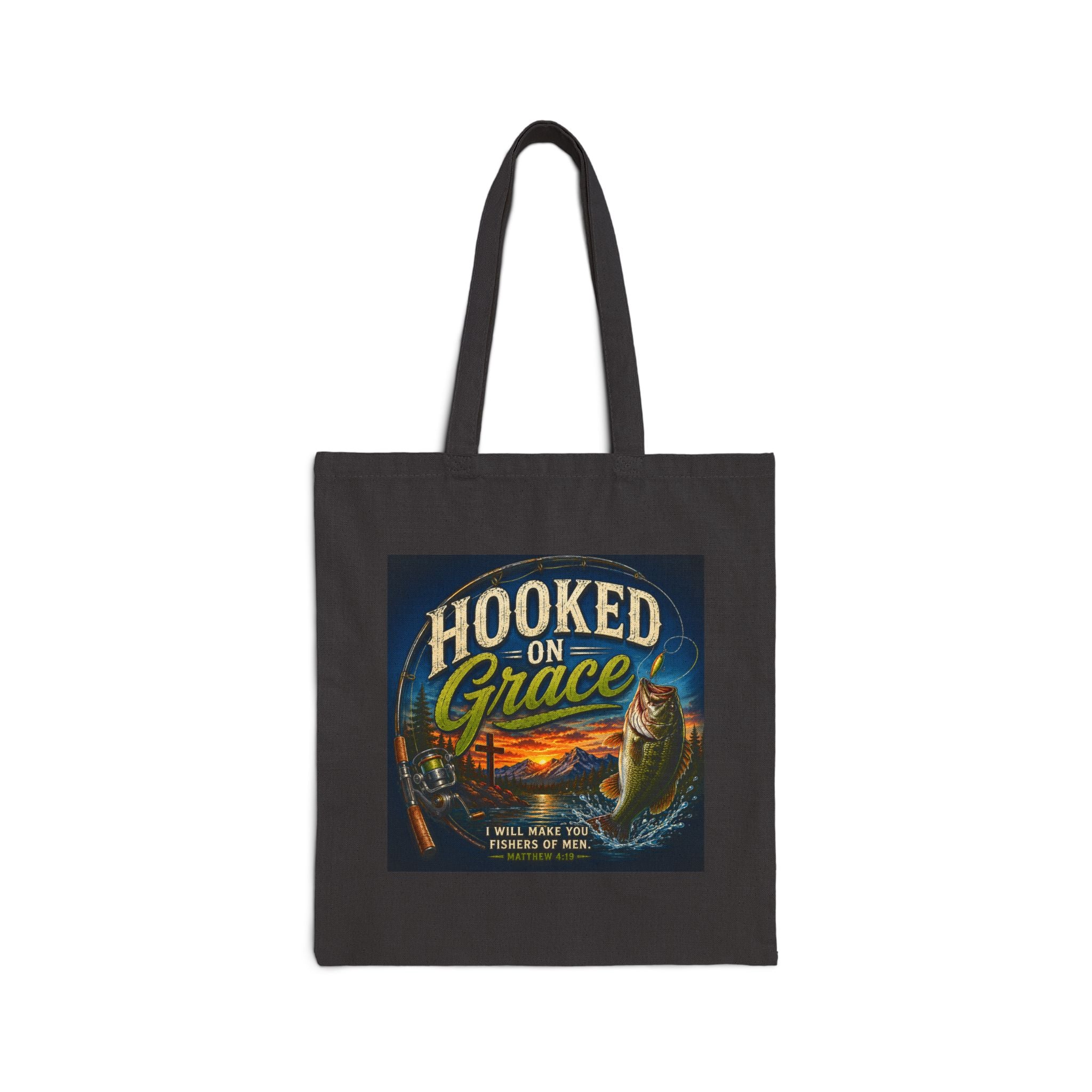 Hooked on Grace Christian Tote Bag