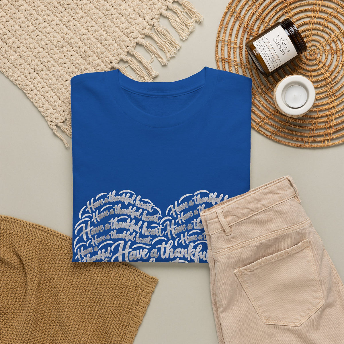 Have a Thankful Heart Christian Short Sleeve T-Shirt – 1 Thessalonians 5:18-Unisex Heavy Cotton Tee