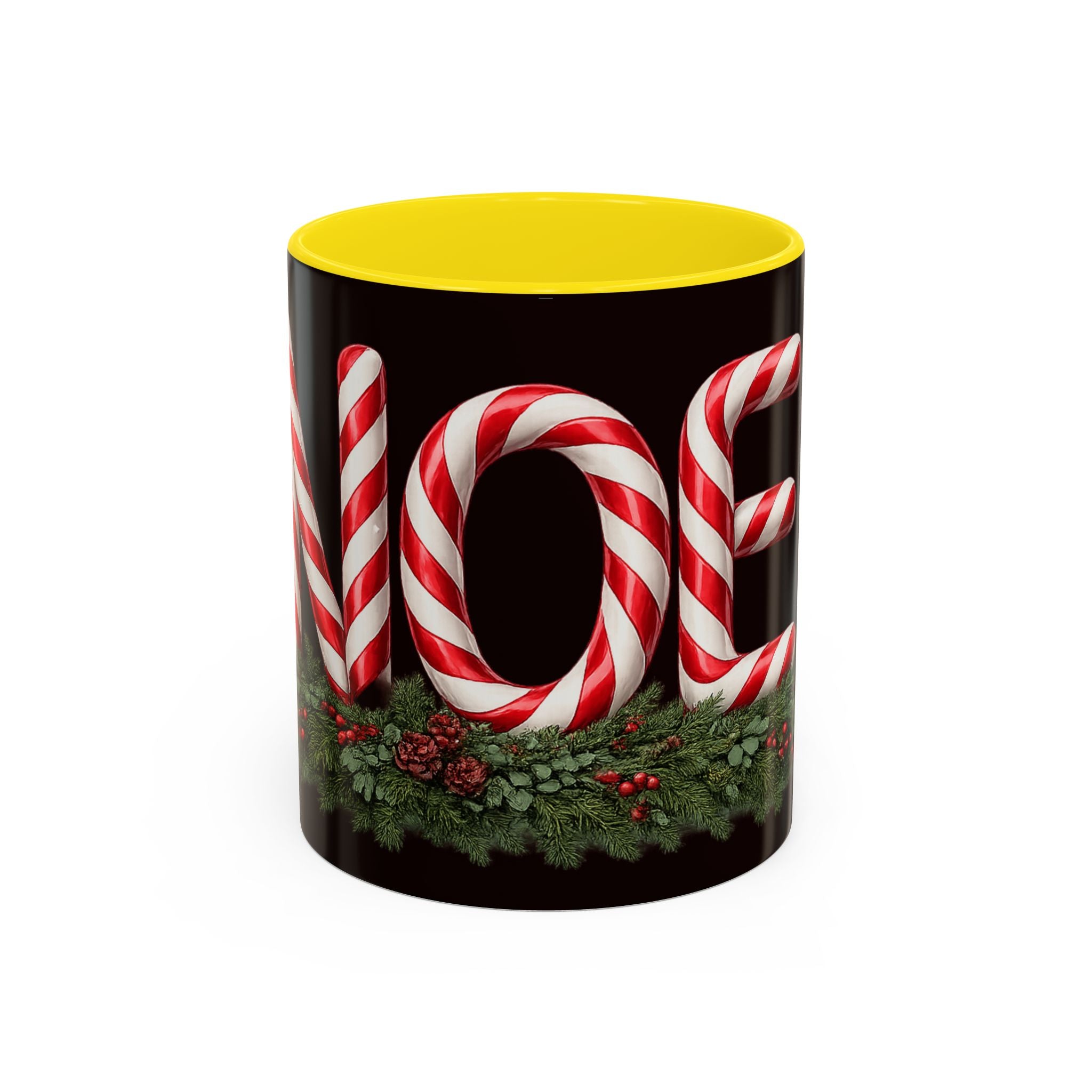 NOEL Candy Cane Christmas Mug – Festive Holiday Coffee Cup  (11, 15oz)