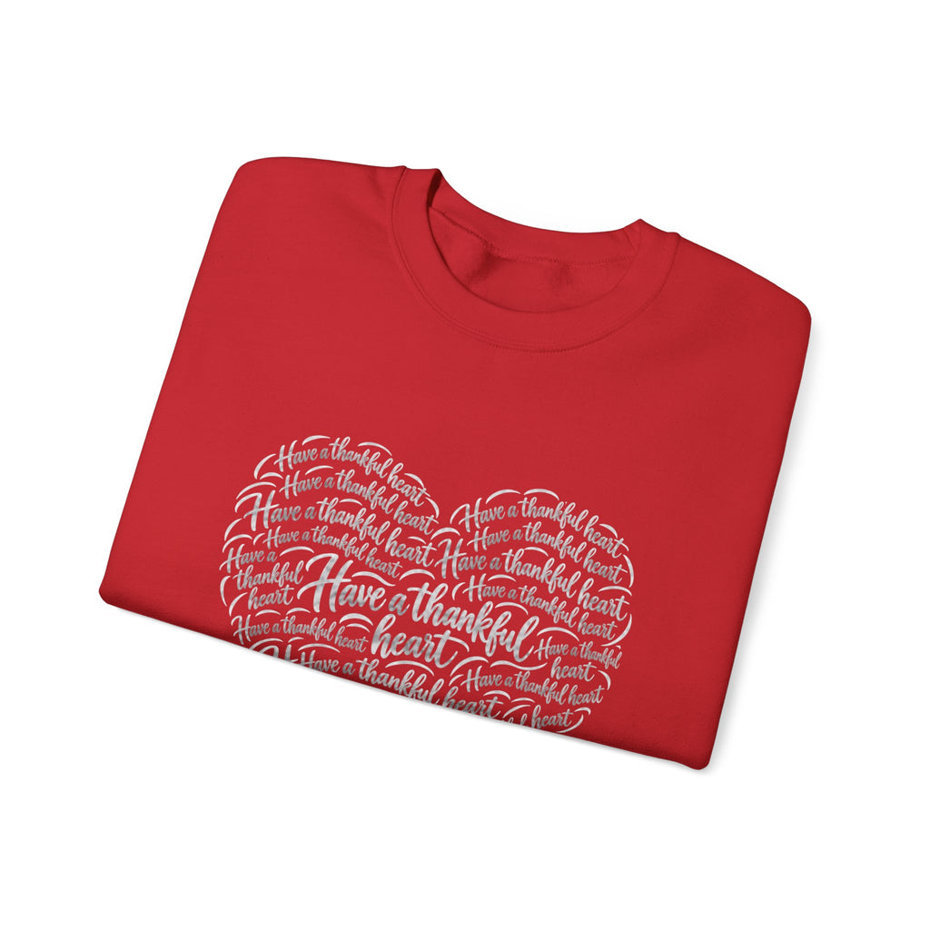 Have a Thankful Heart Sweatshirt – Inspirational Christian Faith Sweatshirt – Thanksgiving Graphic Pullover-Unisex Heavy Blend™ Crewneck Sweatshirt