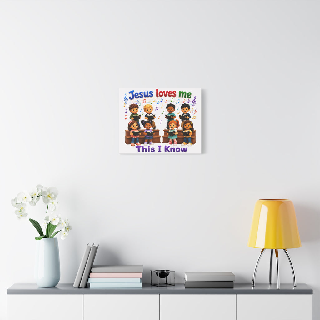 Jesus Loves Me This I Know Children's Choir Canvas Wall Art