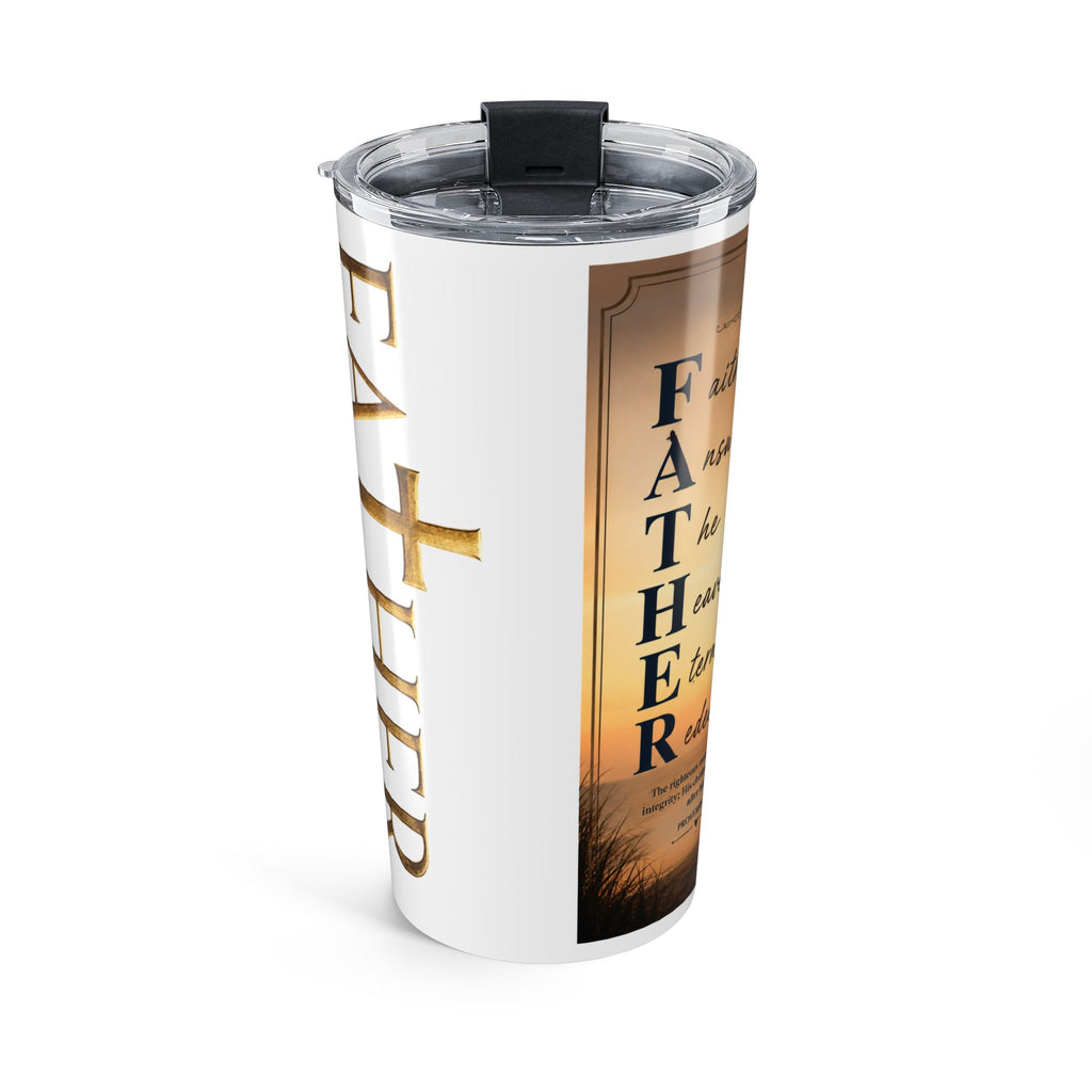 Faithful Father Sunset Tumbler – Christian Dad Stainless Steel Travel Cup -Tumbler 20oz