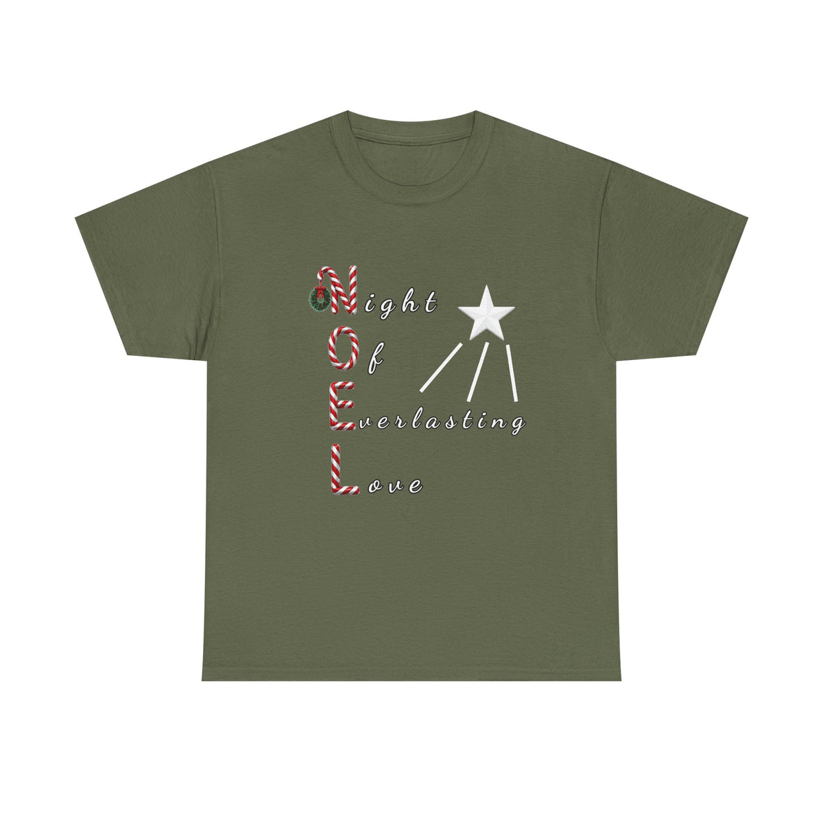 Noel – Night of Everlasting Love | Christian Christmas Heavy Cotton T-Shirt