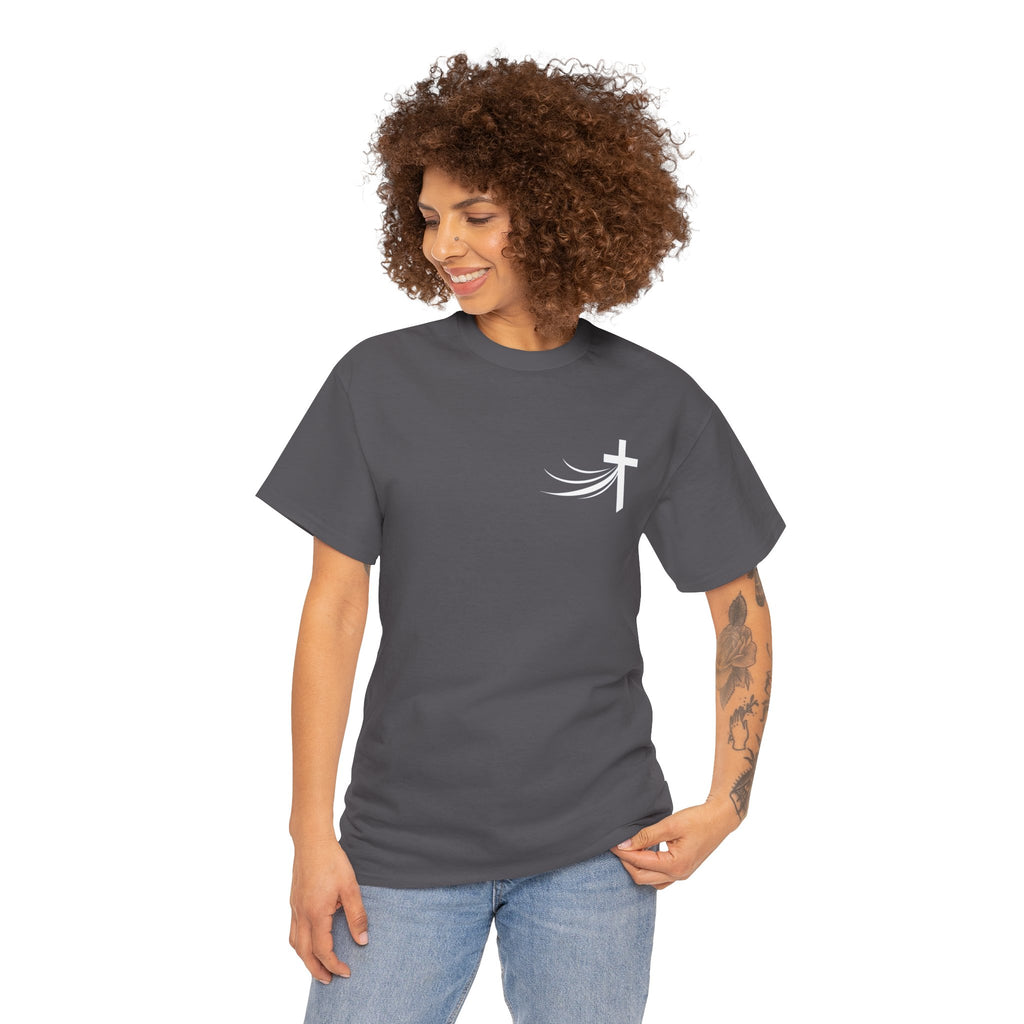 Christ Did It Christian T-Shirt – Cross & Swoosh Faith Tee