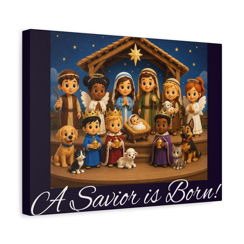 A Savior Is Born Nativity Christmas Wall Art
