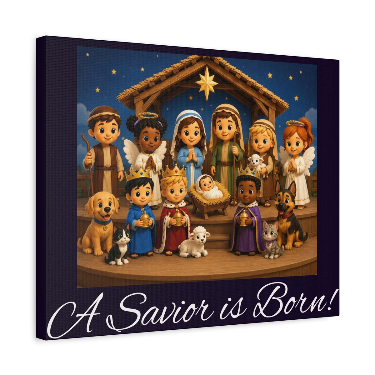 A Savior Is Born Nativity Christmas Wall Art