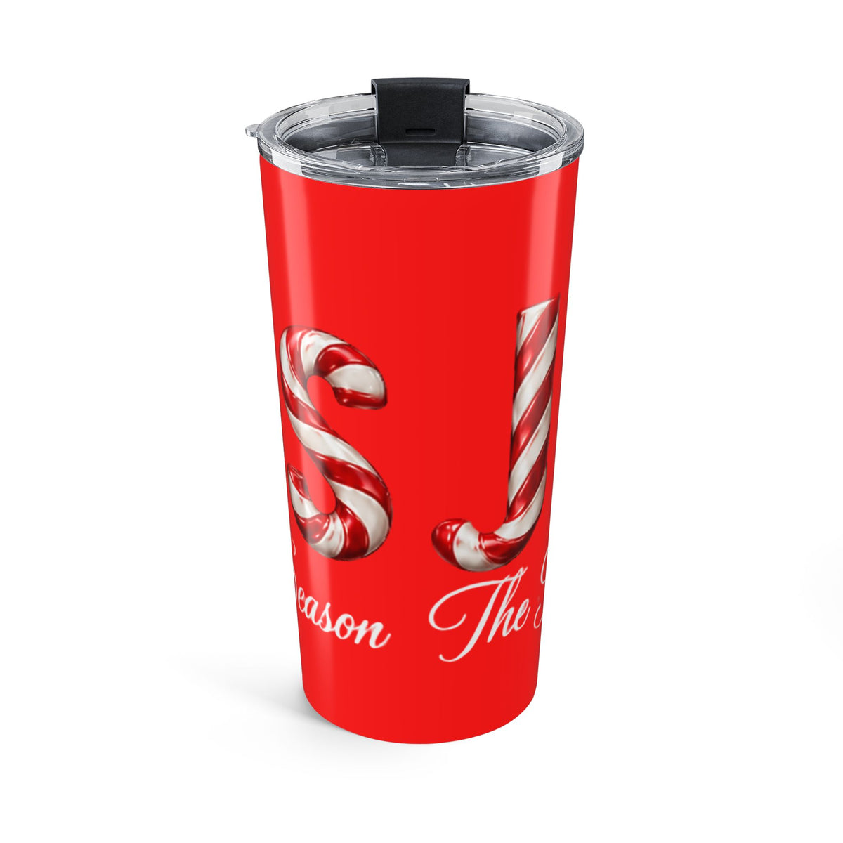 Jesus Is the Reason for the Season Christmas Tumbler Red – Candy Cane Design Tumbler 20oz