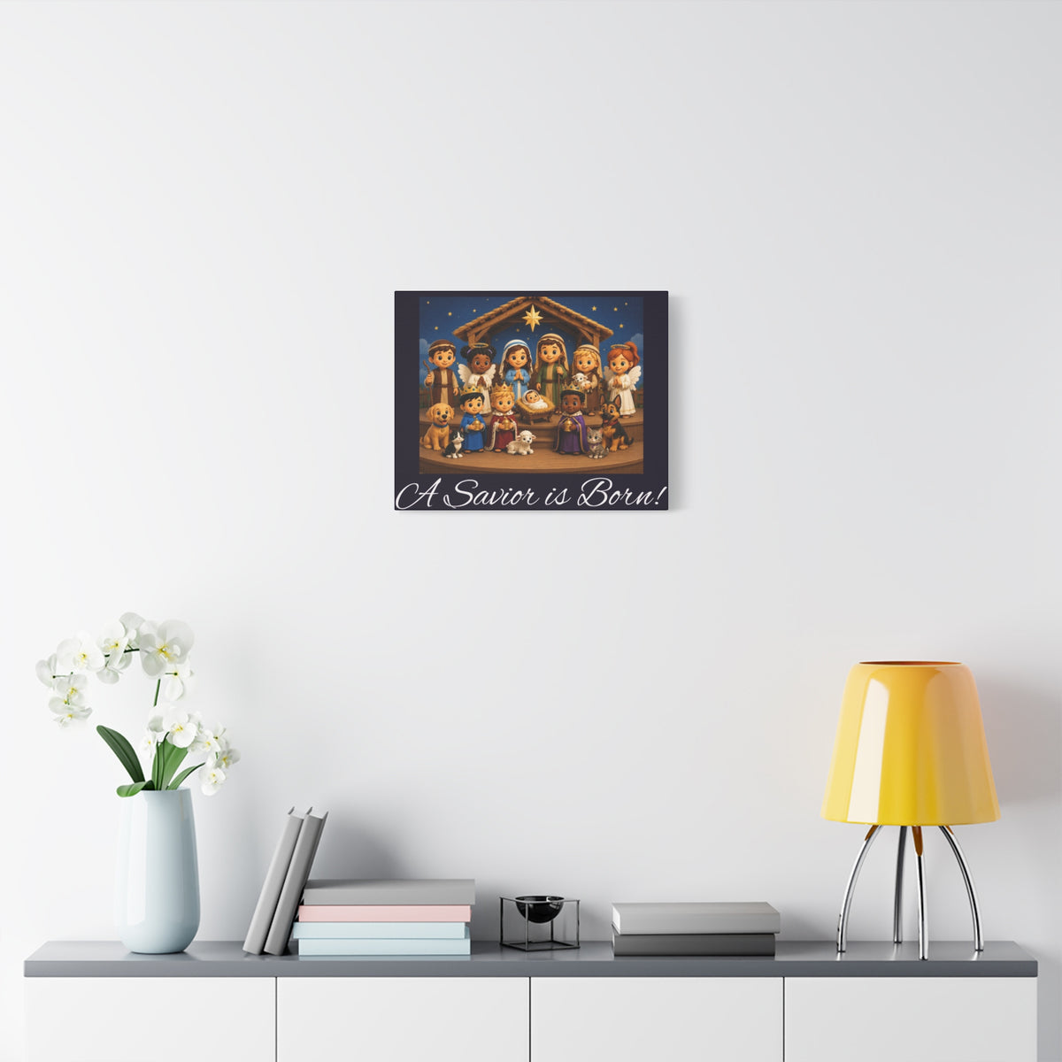 A Savior Is Born Nativity Christmas Wall Art