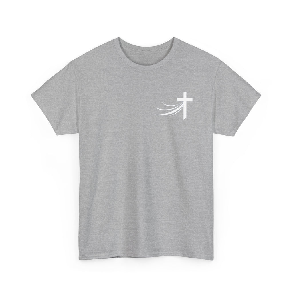Christ Did It Christian T-Shirt – Cross & Swoosh Faith Tee