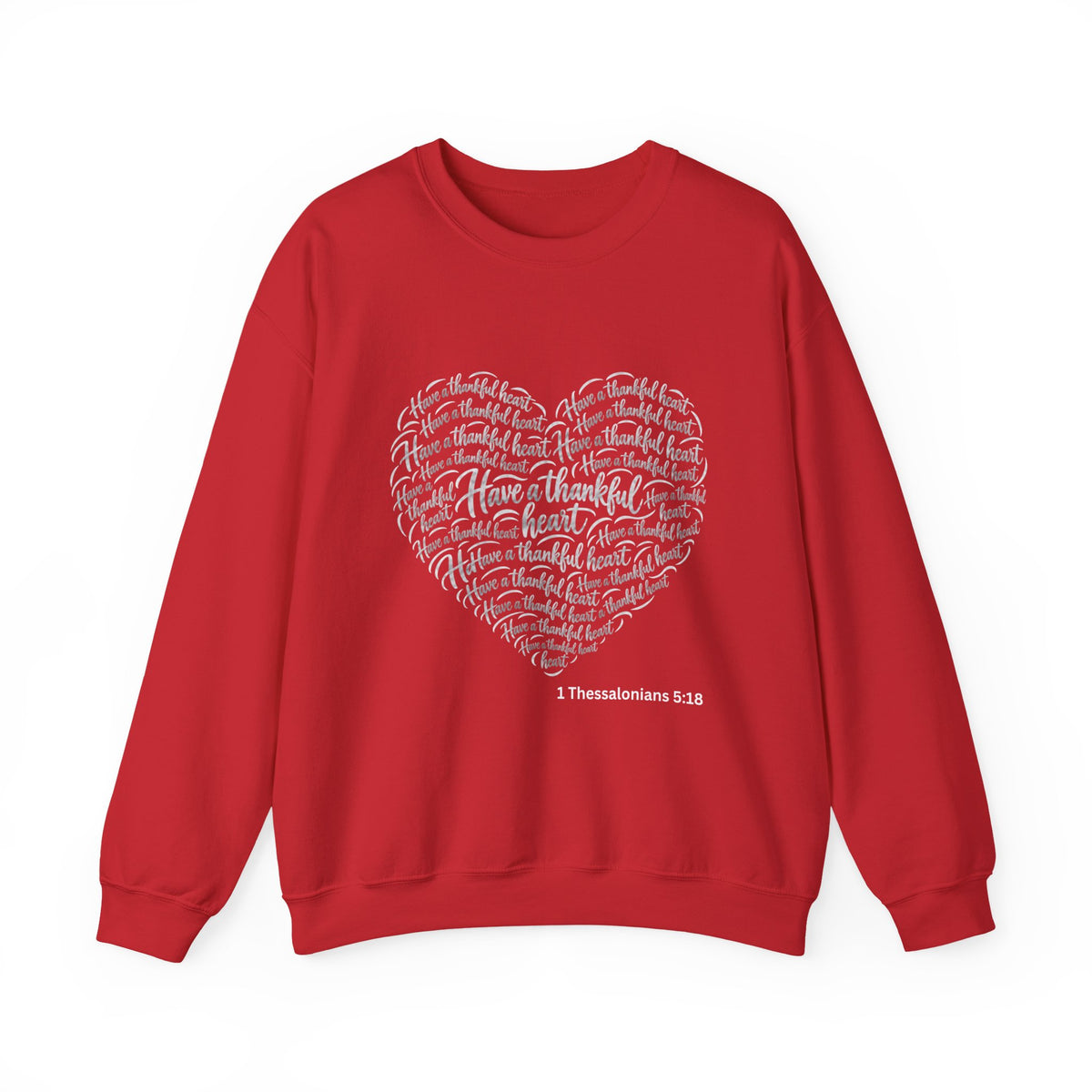 Have a Thankful Heart Sweatshirt – Inspirational Christian Faith Sweatshirt – Thanksgiving Graphic Pullover-Unisex Heavy Blend™ Crewneck Sweatshirt