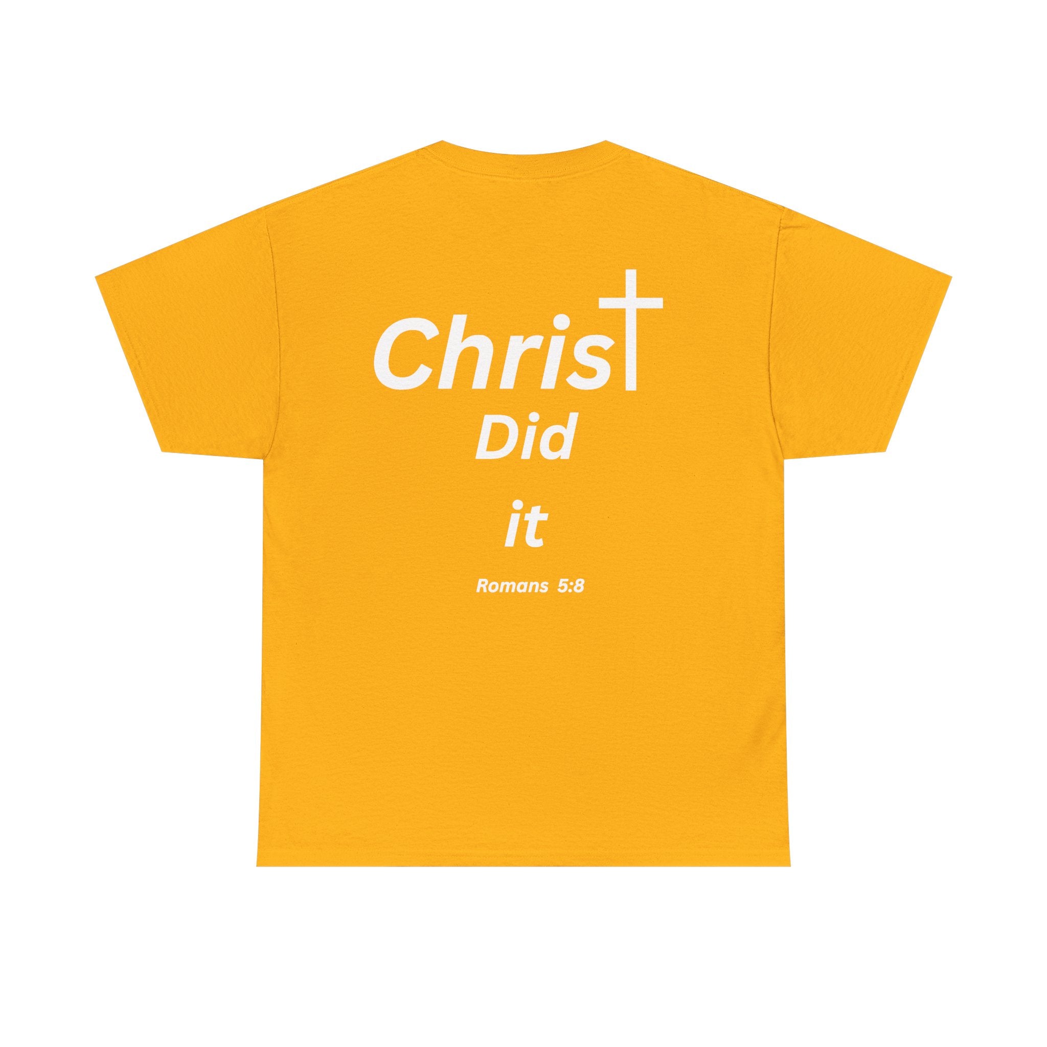 Christ Did It Christian T-Shirt – Cross & Swoosh Faith Tee