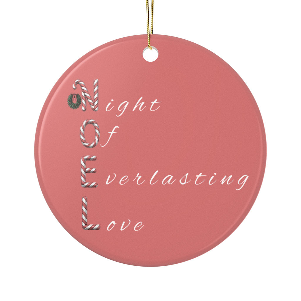 Night of Everlasting Love Christmas Ceramic Ornaments, 2-Side Print