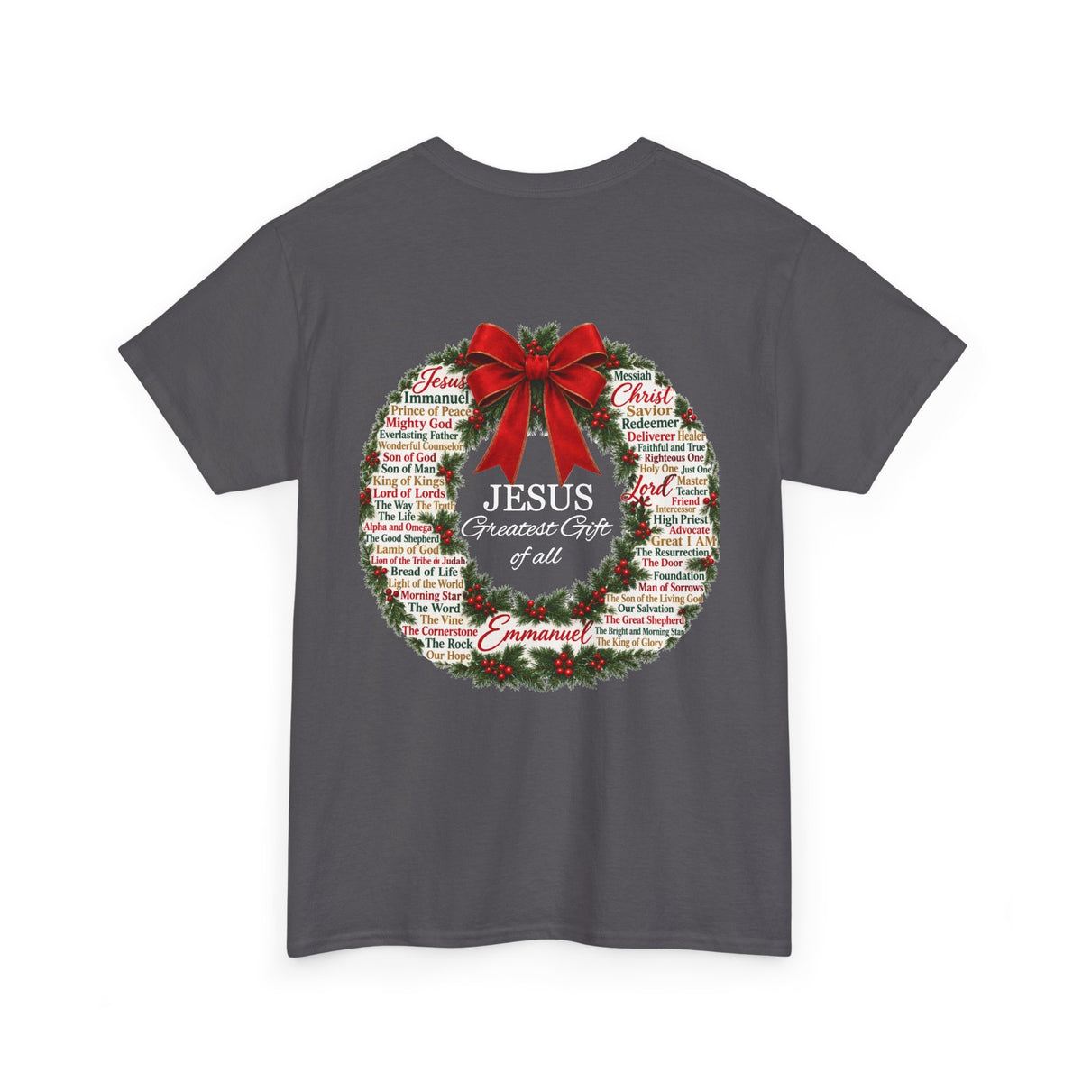 Jesus - Greatest Gift of All Christmas Wreath T-Shirt