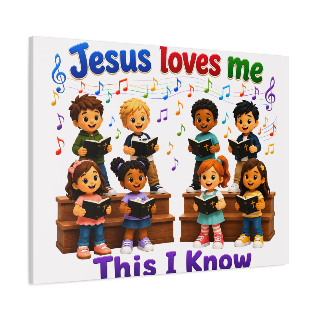Jesus Loves Me This I Know Children's Choir Canvas Wall Art