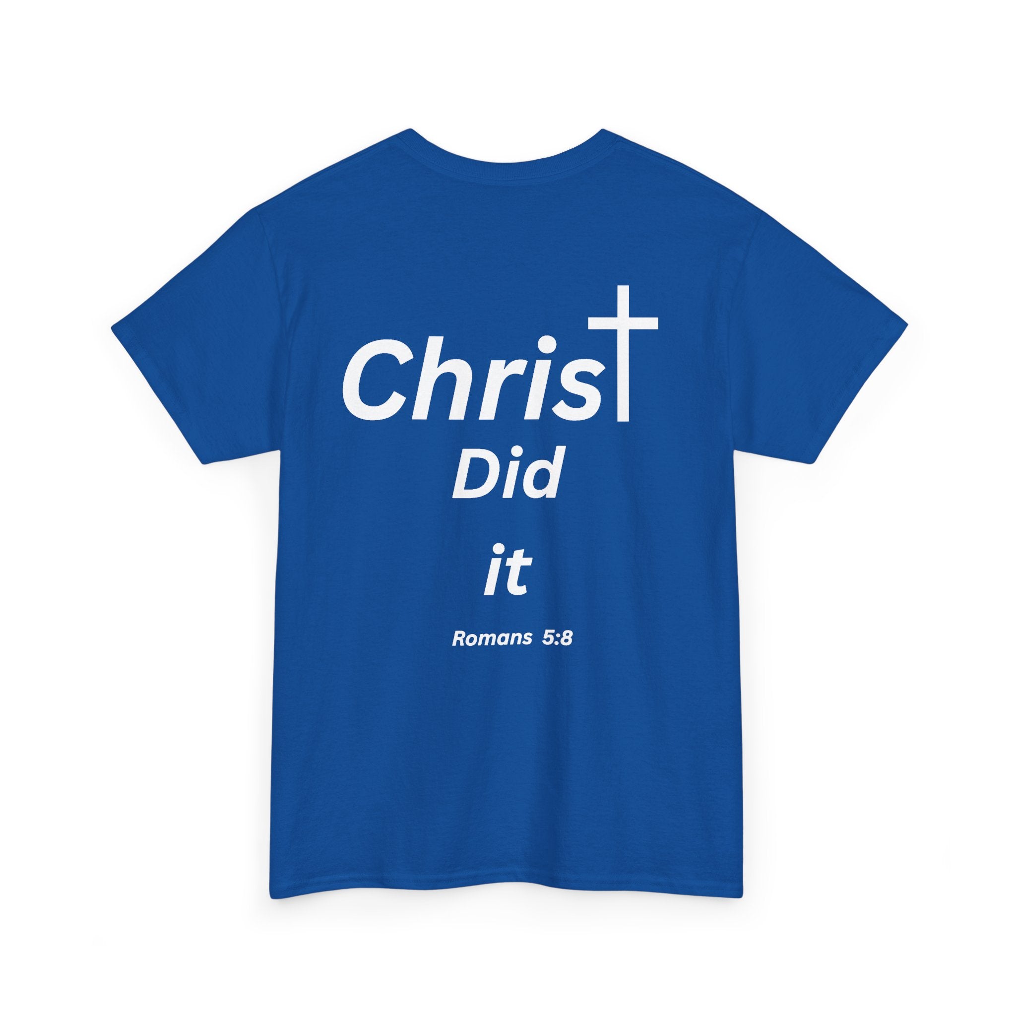 Christ Did It Christian T-Shirt – Cross & Swoosh Faith Tee